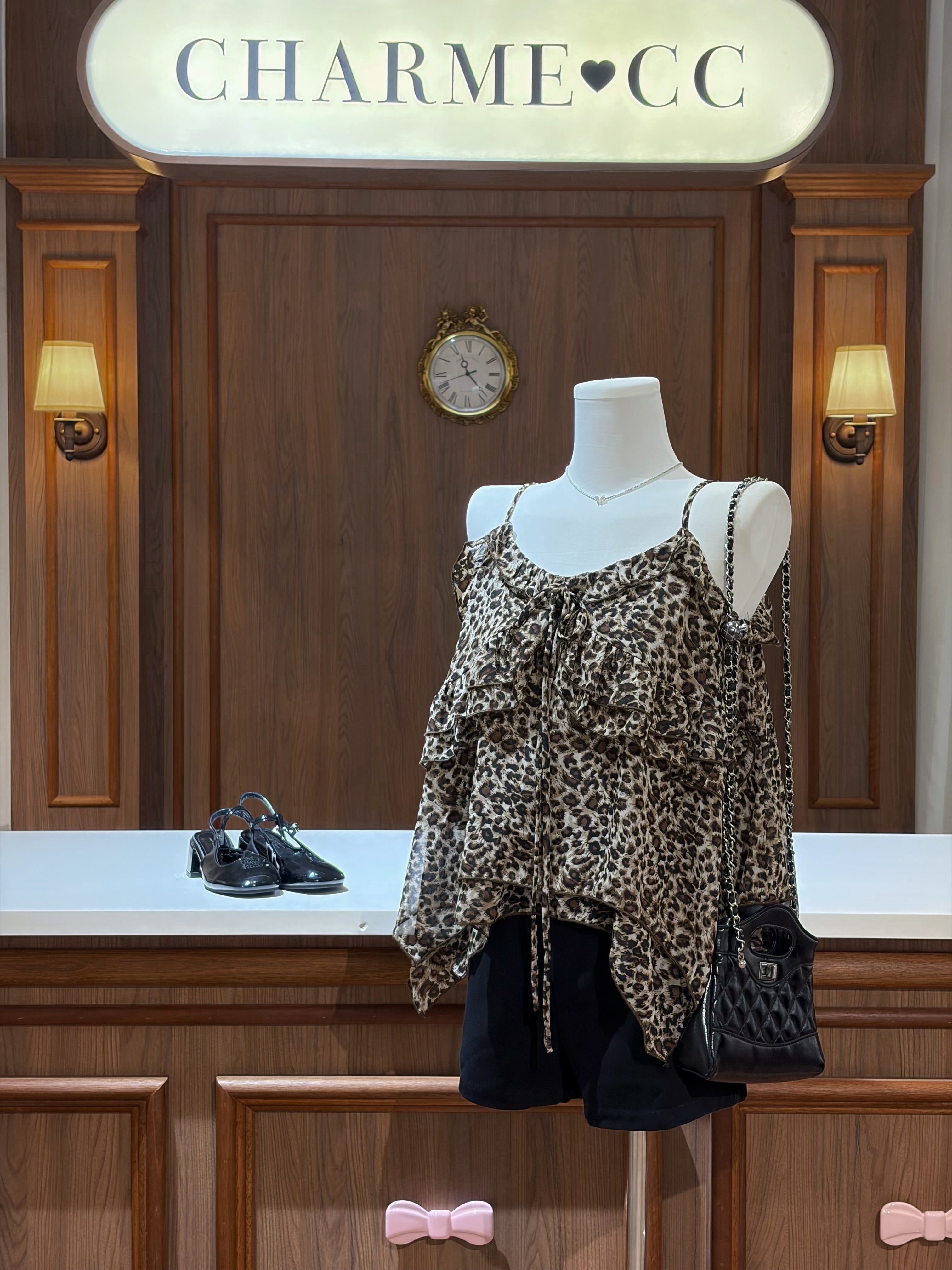 Leopard Ruffle Cami Top