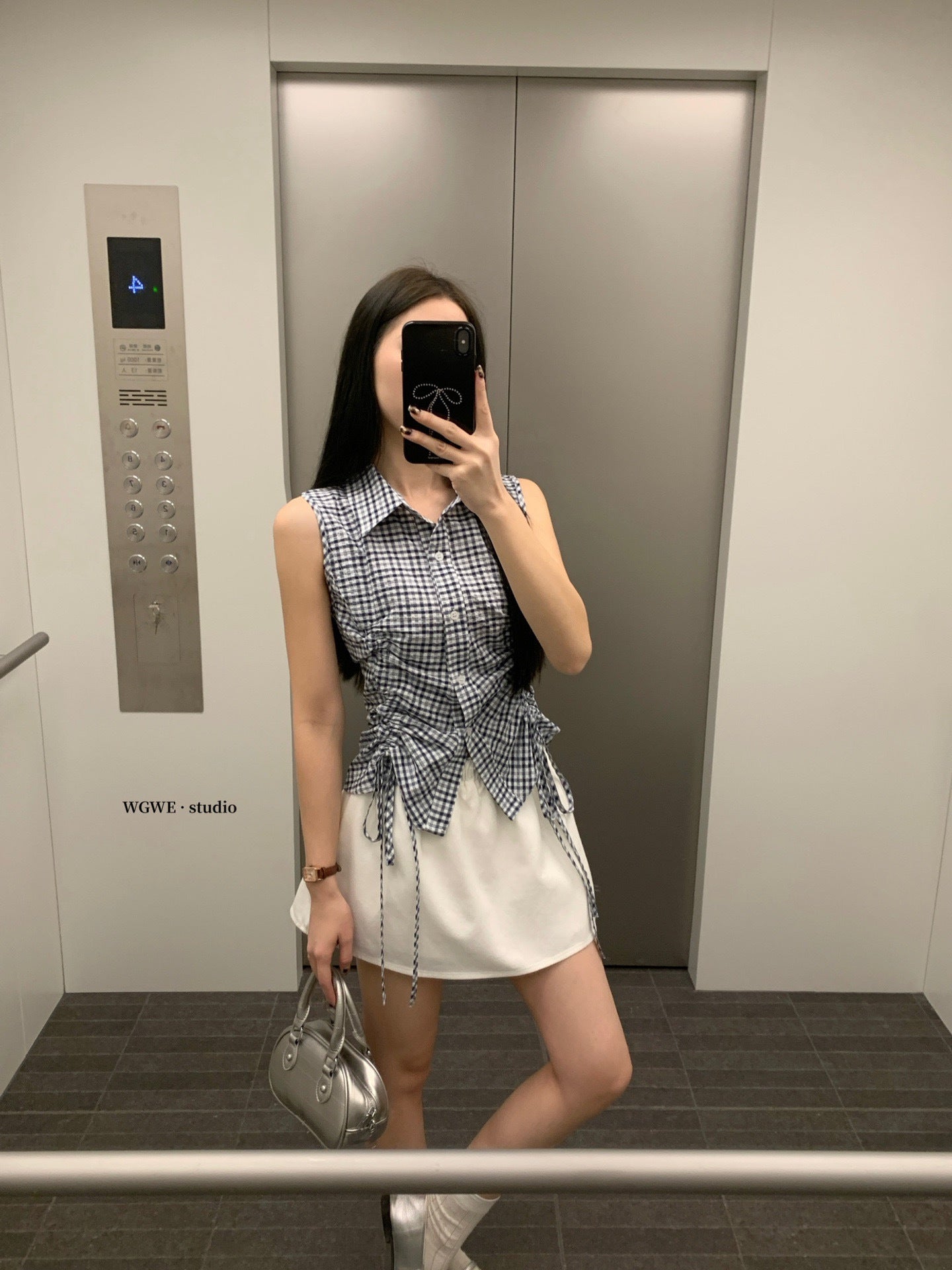 W8856 学院风翻领上衣