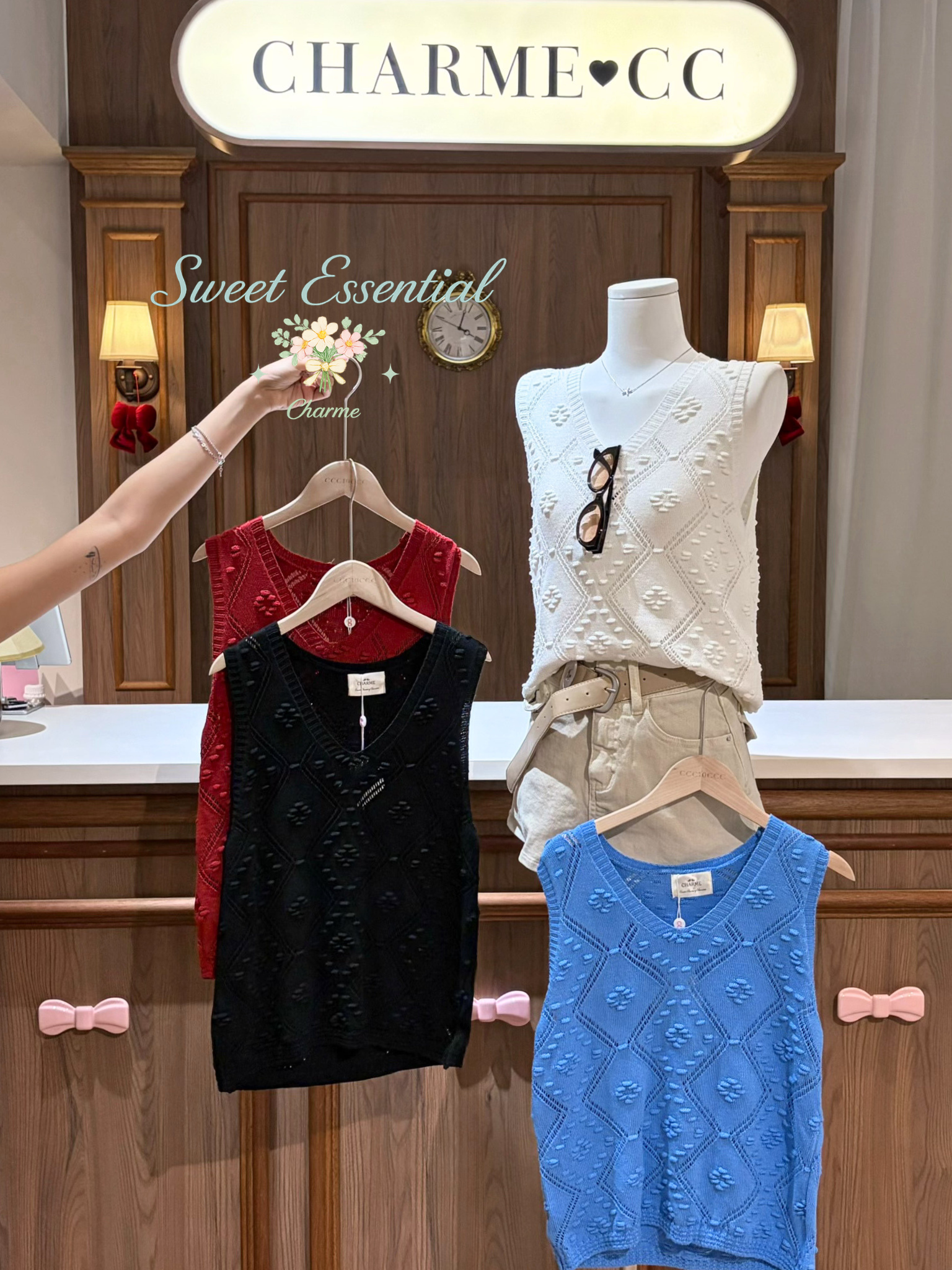 textured knit vest women malaysia