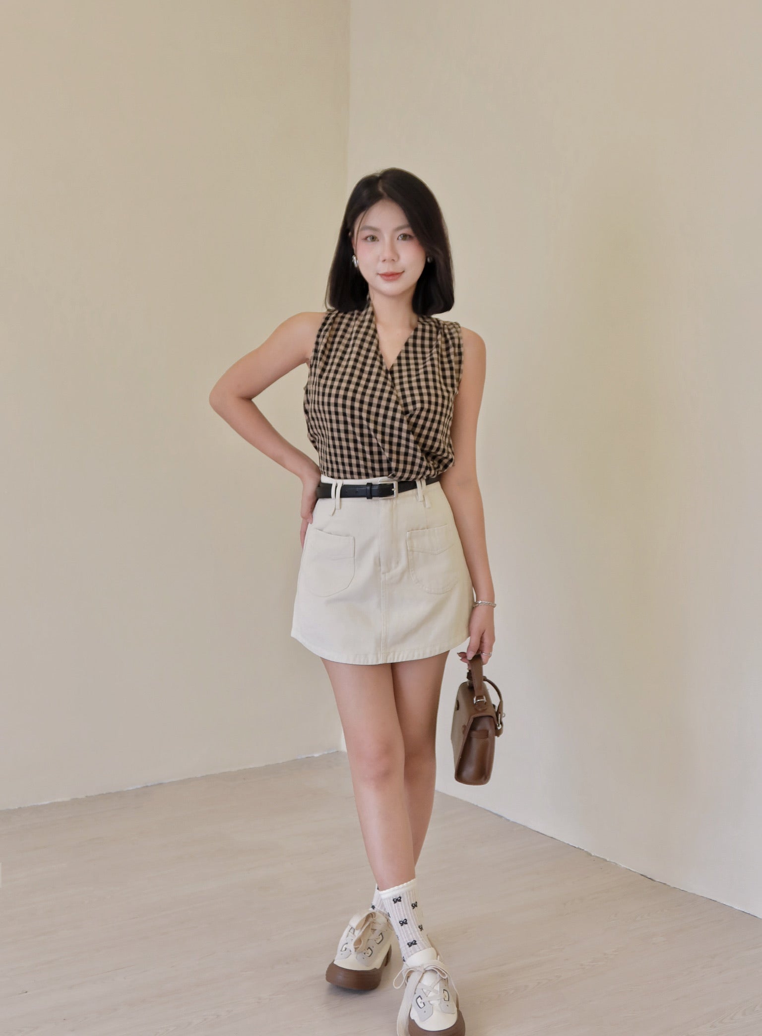 𝘾𝙃𝘼𝙍𝙈𝙀 Luna Skirt 弯月裙 🌙 (Beige)