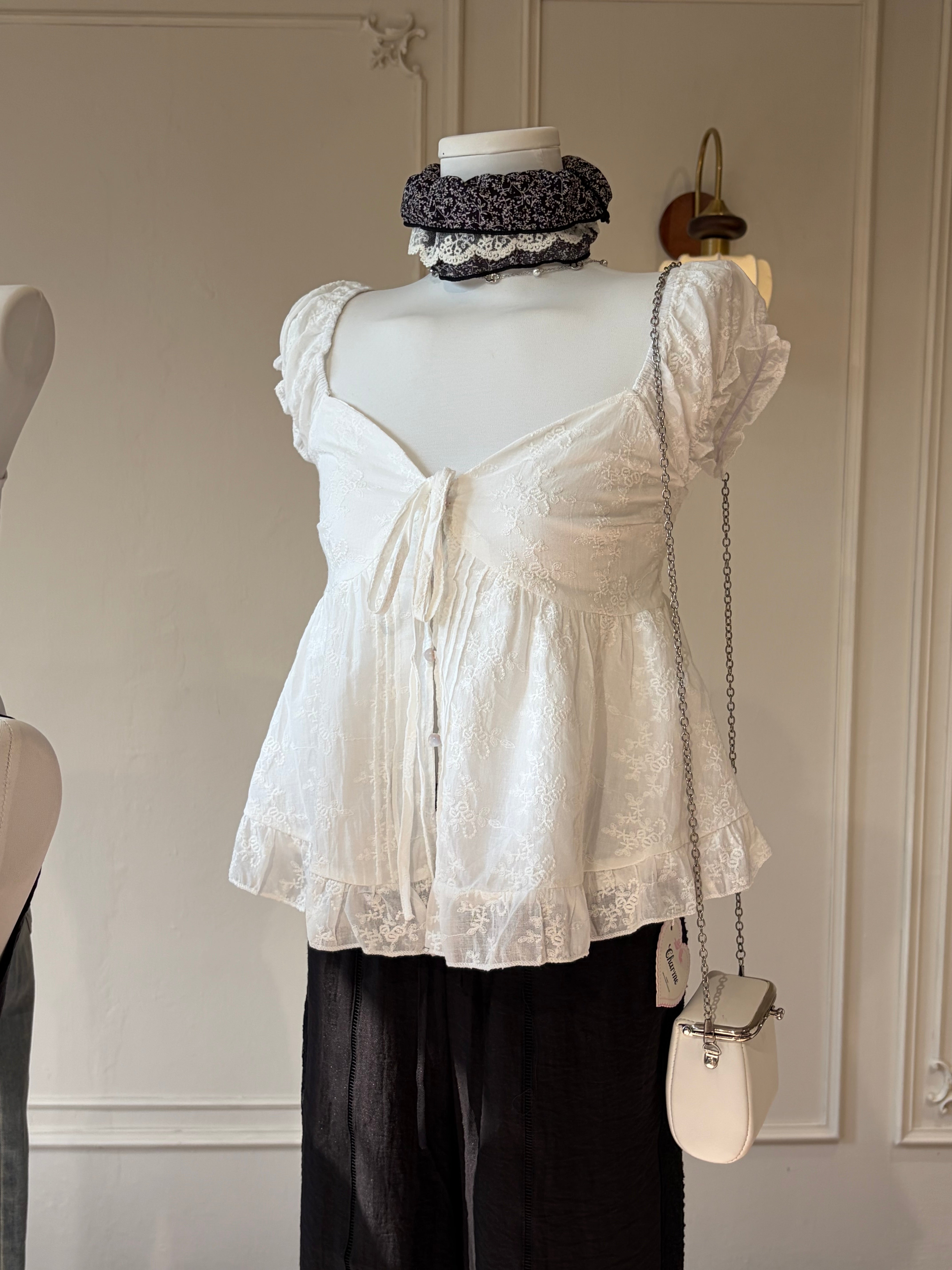 Cara Lace Babydoll Top