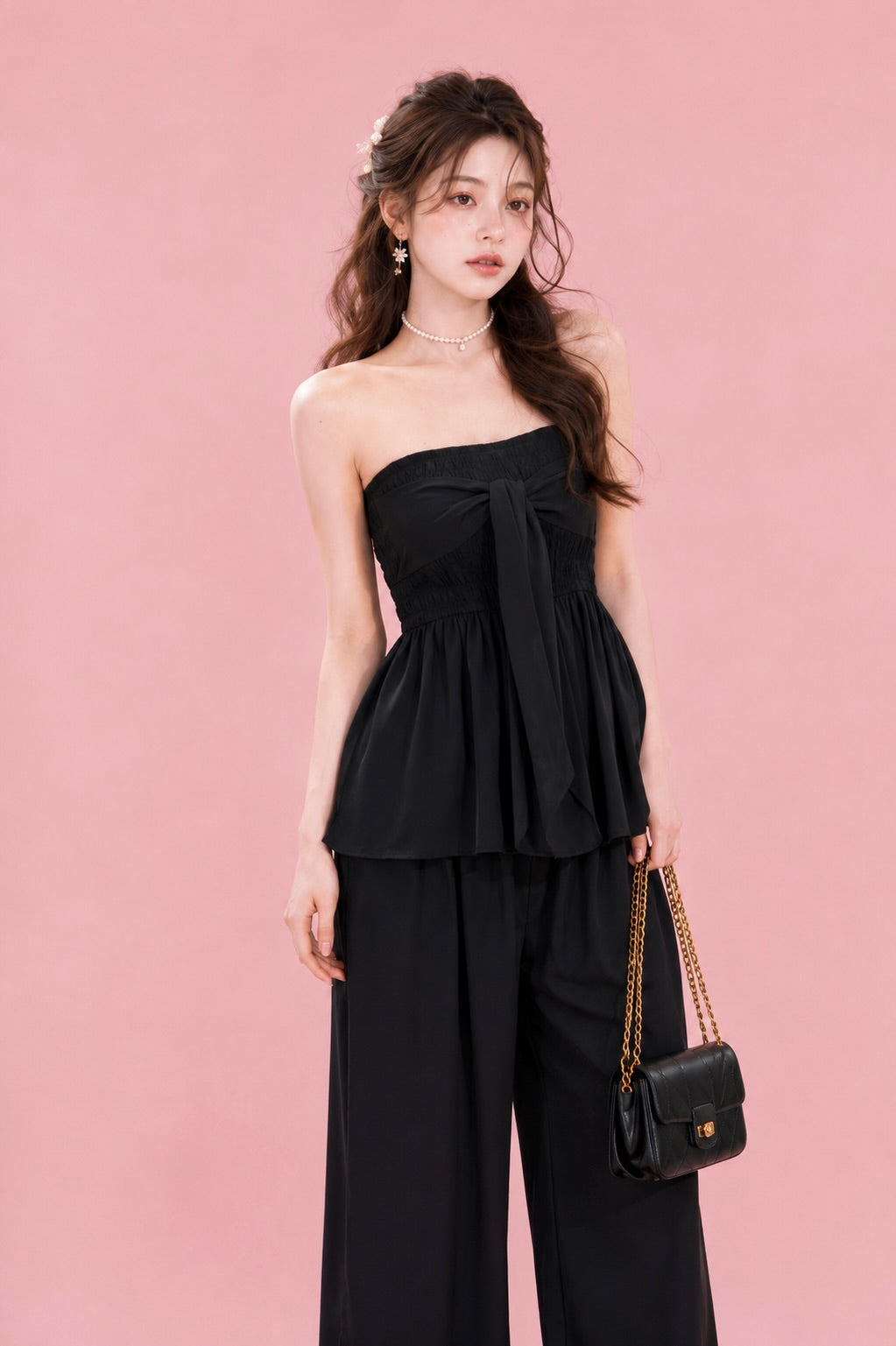 tube top and pants set elegant outfit