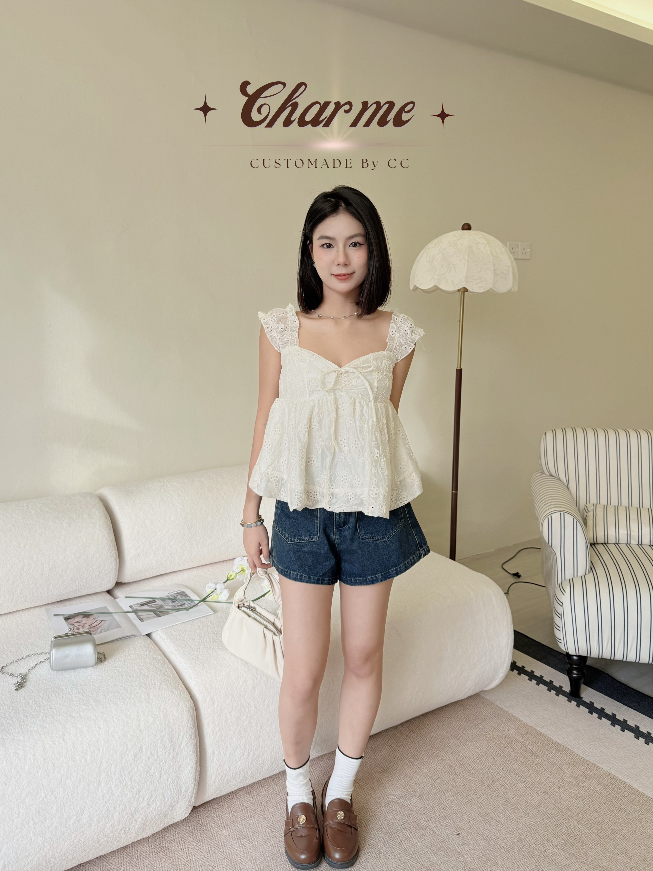 Muse Pocket Denim Shorts (with belt)