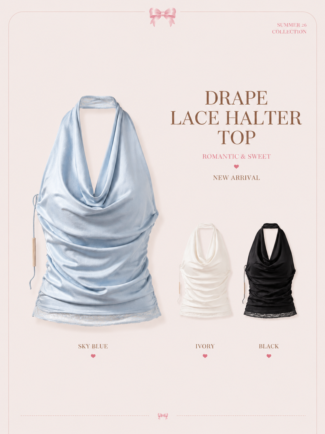 Drape Lace Halter Top