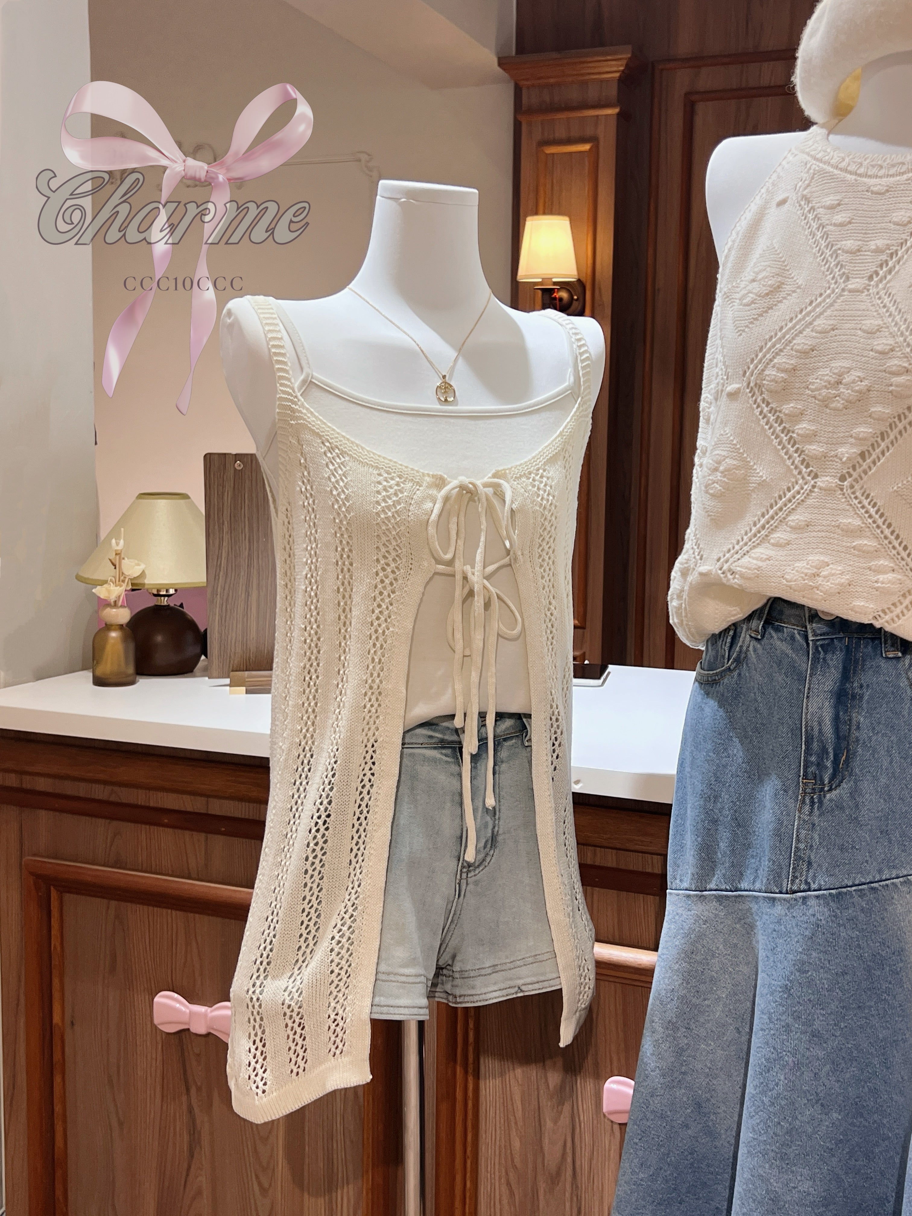 Ivory Japanese Style Knit Two-Piece Set for Women Malaysia