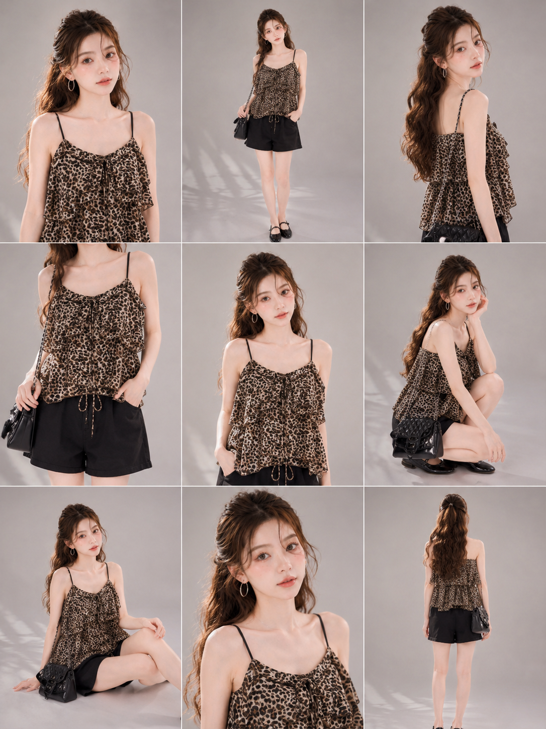 Leopard Ruffle Cami Top
