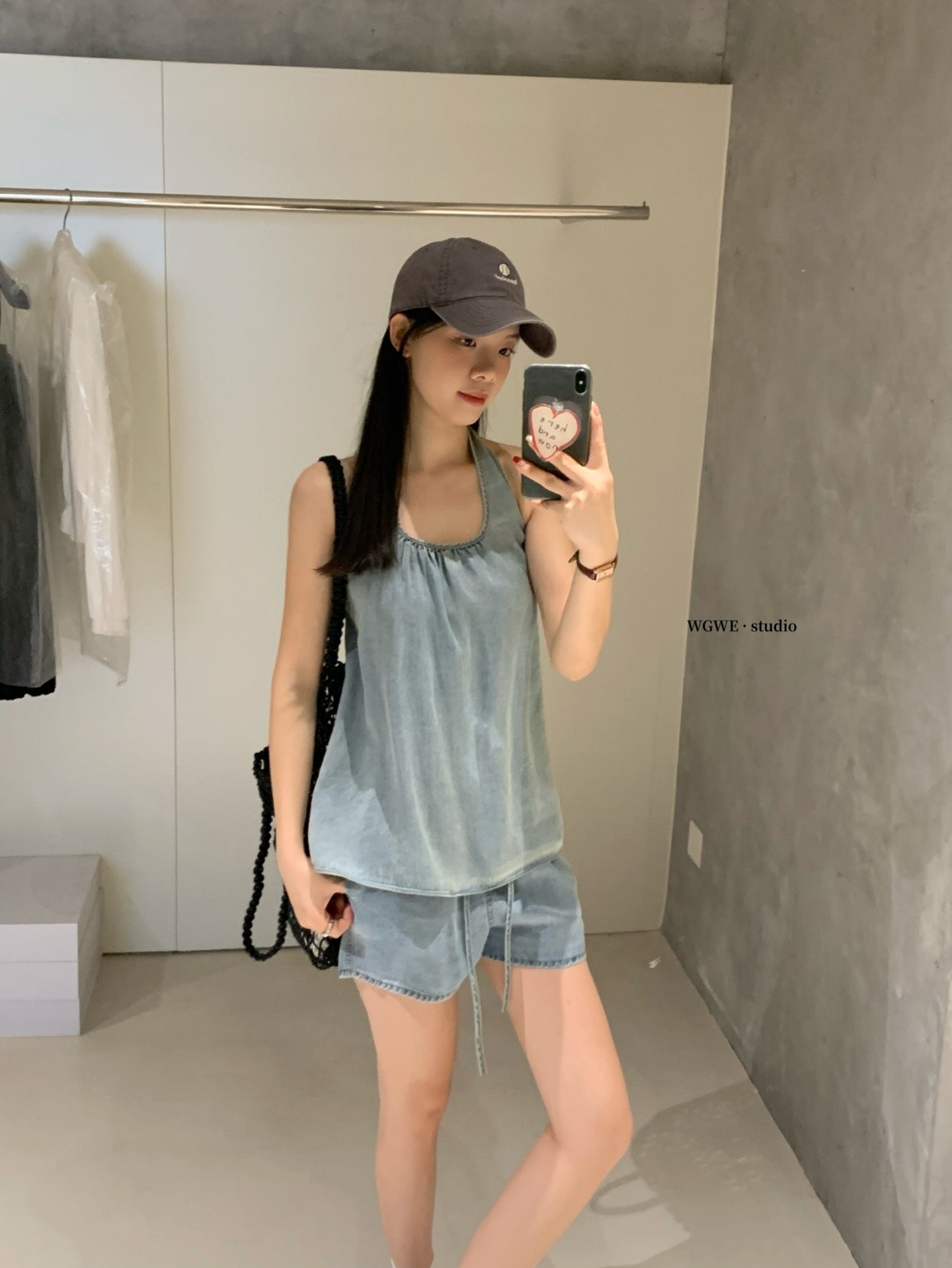 W8318 牛仔两件套 套装