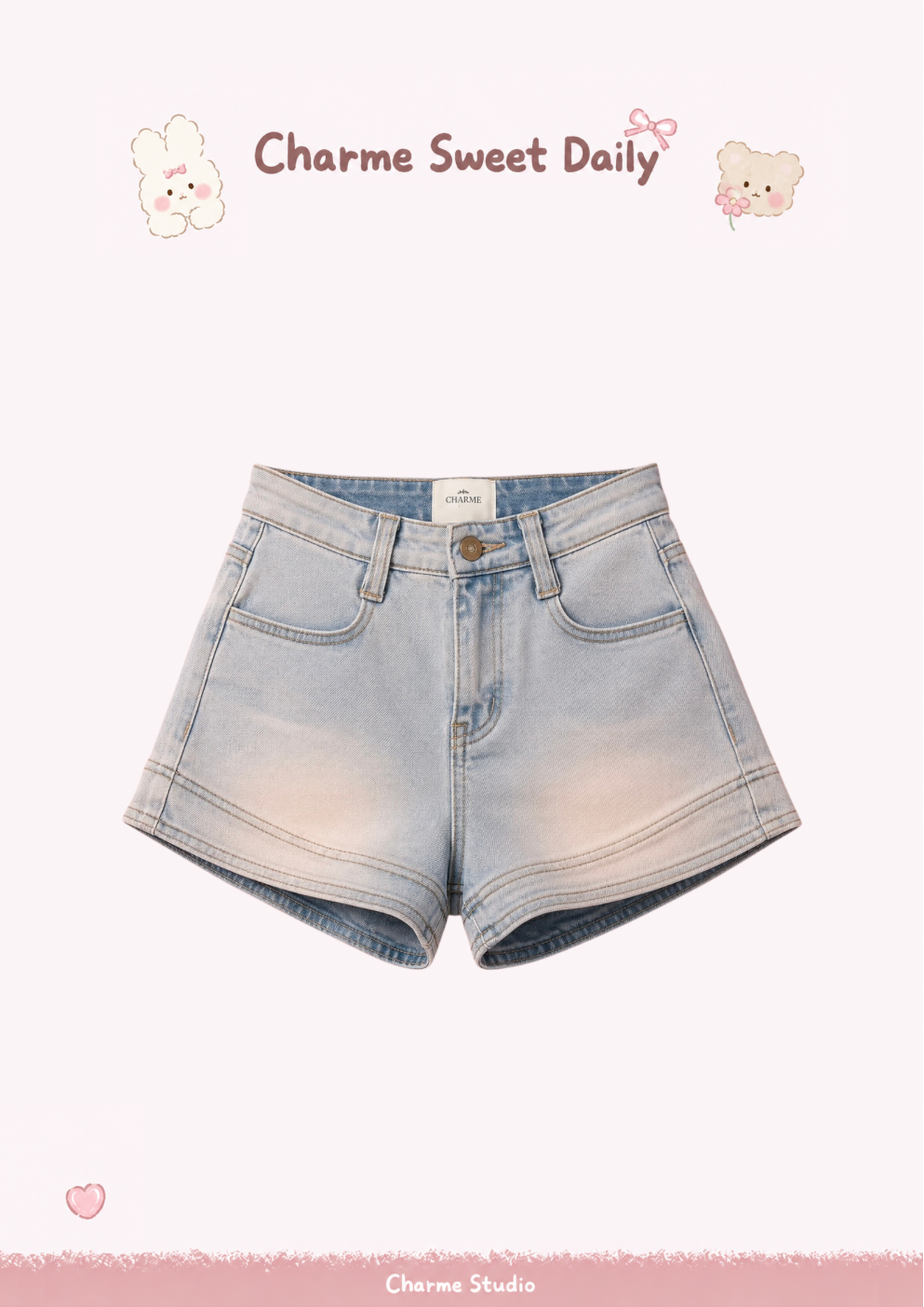 Clara Denim Shorts (Blue)