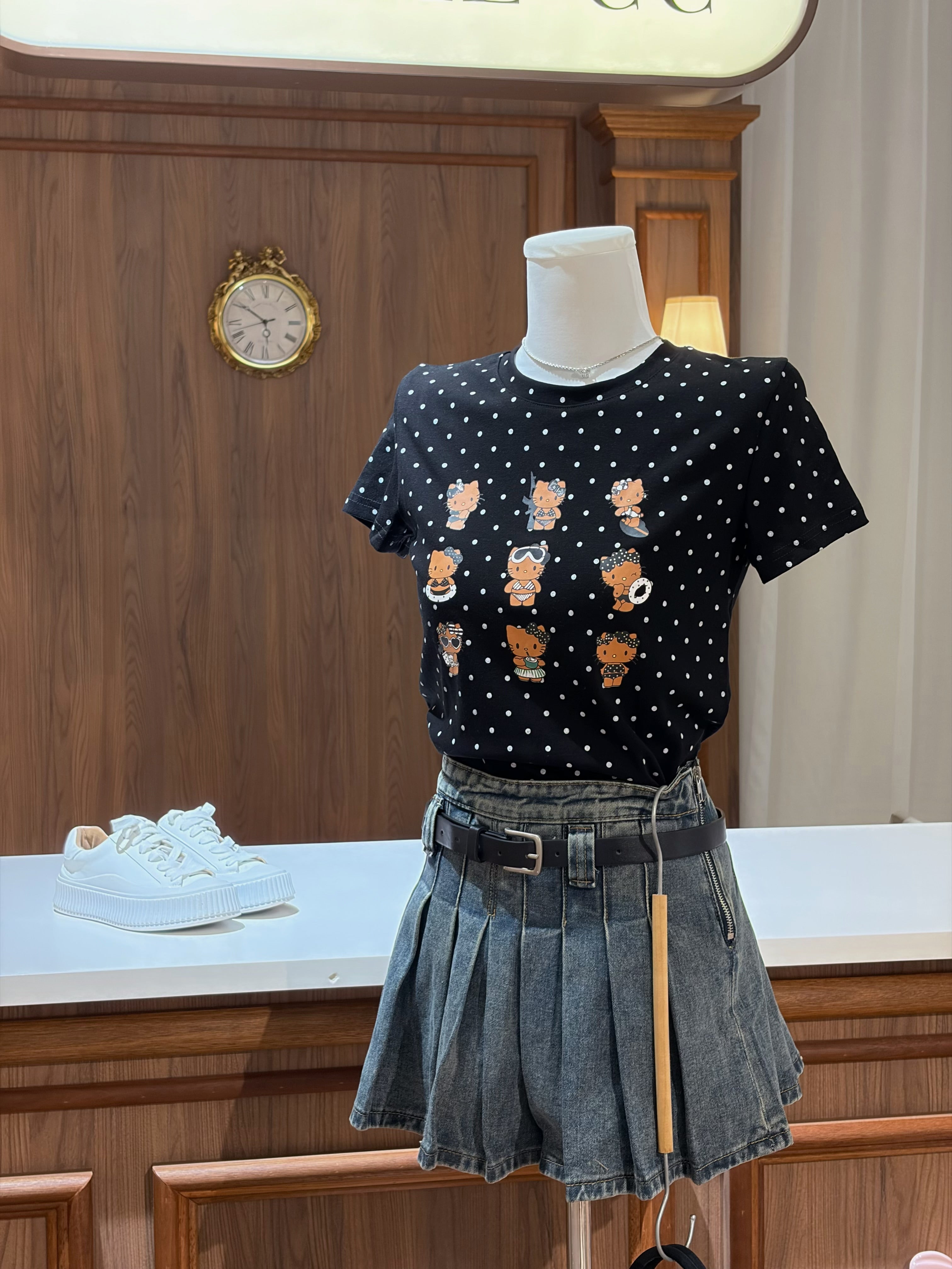 Polka Kitty Tee