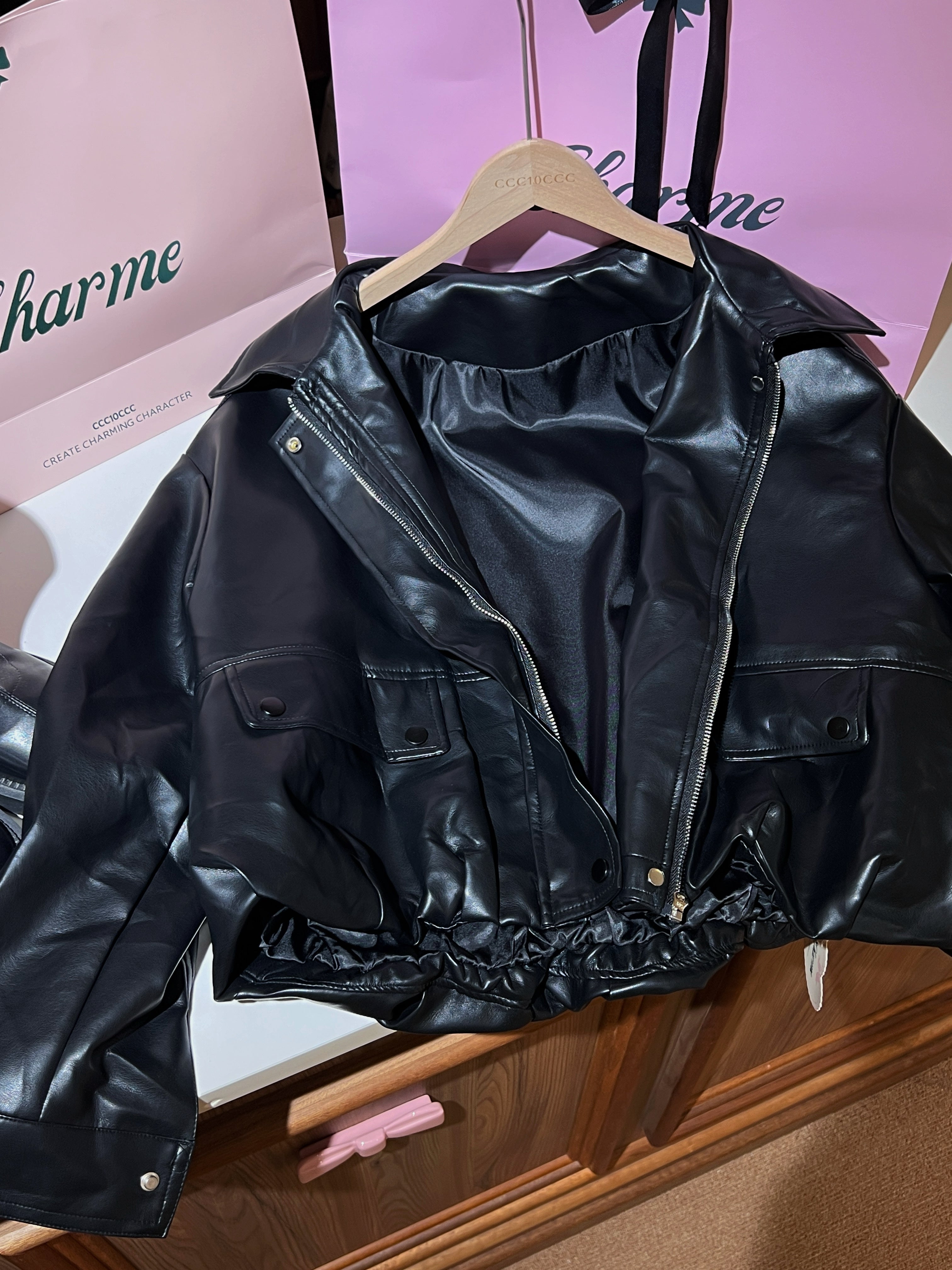 Onyx Coat【pu皮质外套】