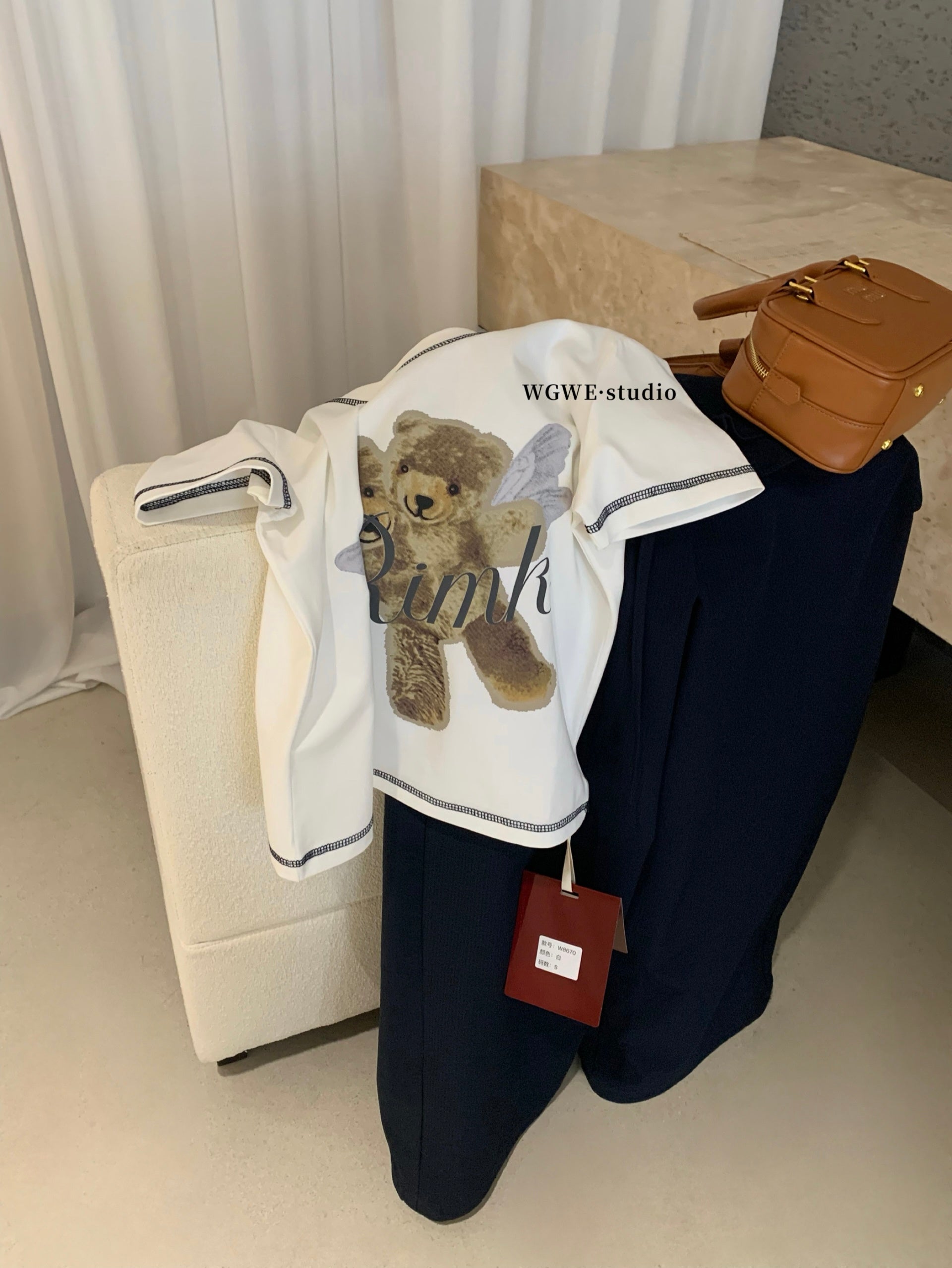 W8670 泰迪熊Baby Tee
