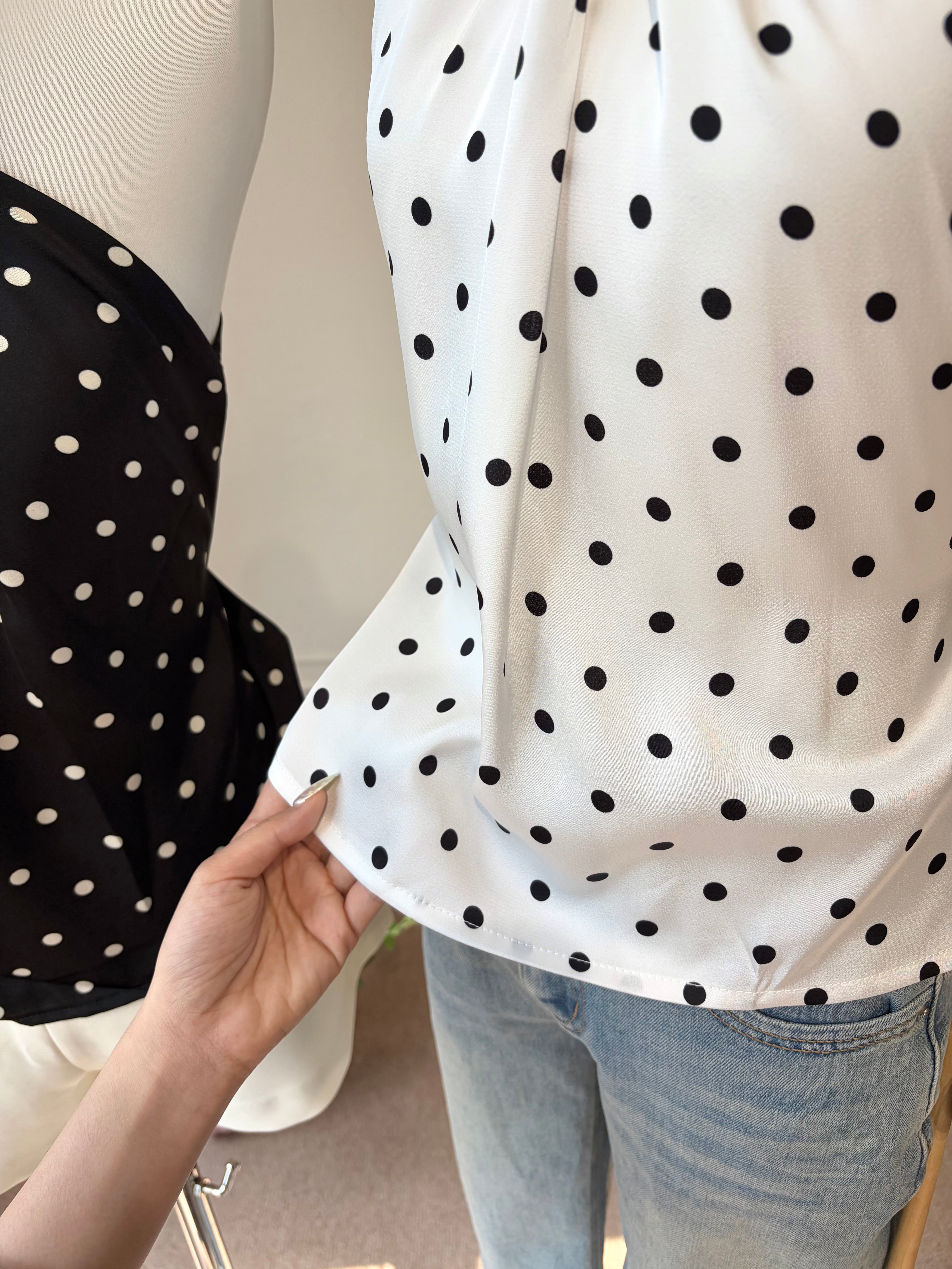 Celine Polka Halter Top