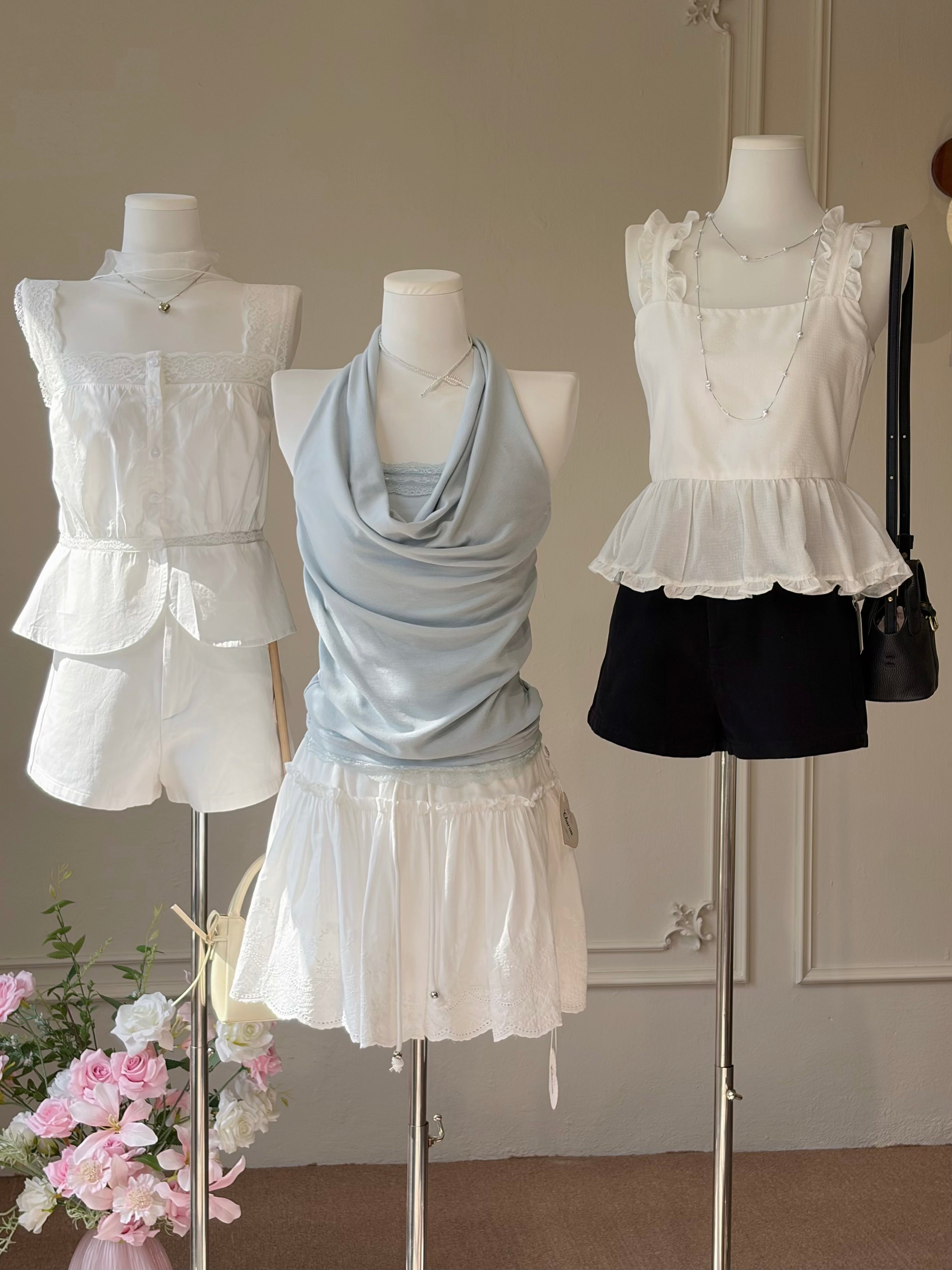 Frill Gingham 2-Way Top