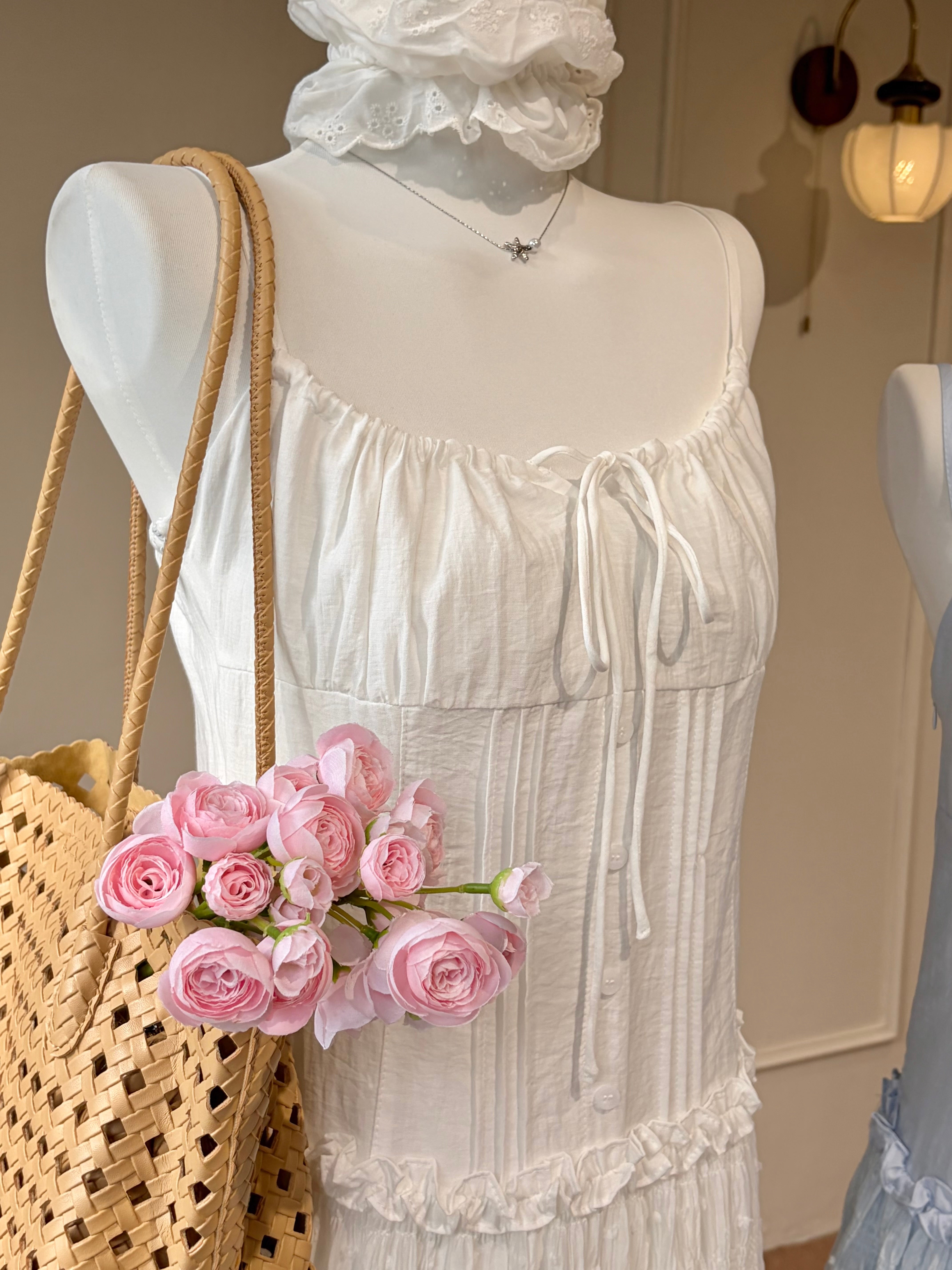 SHIRRED TIERED CAMI SET