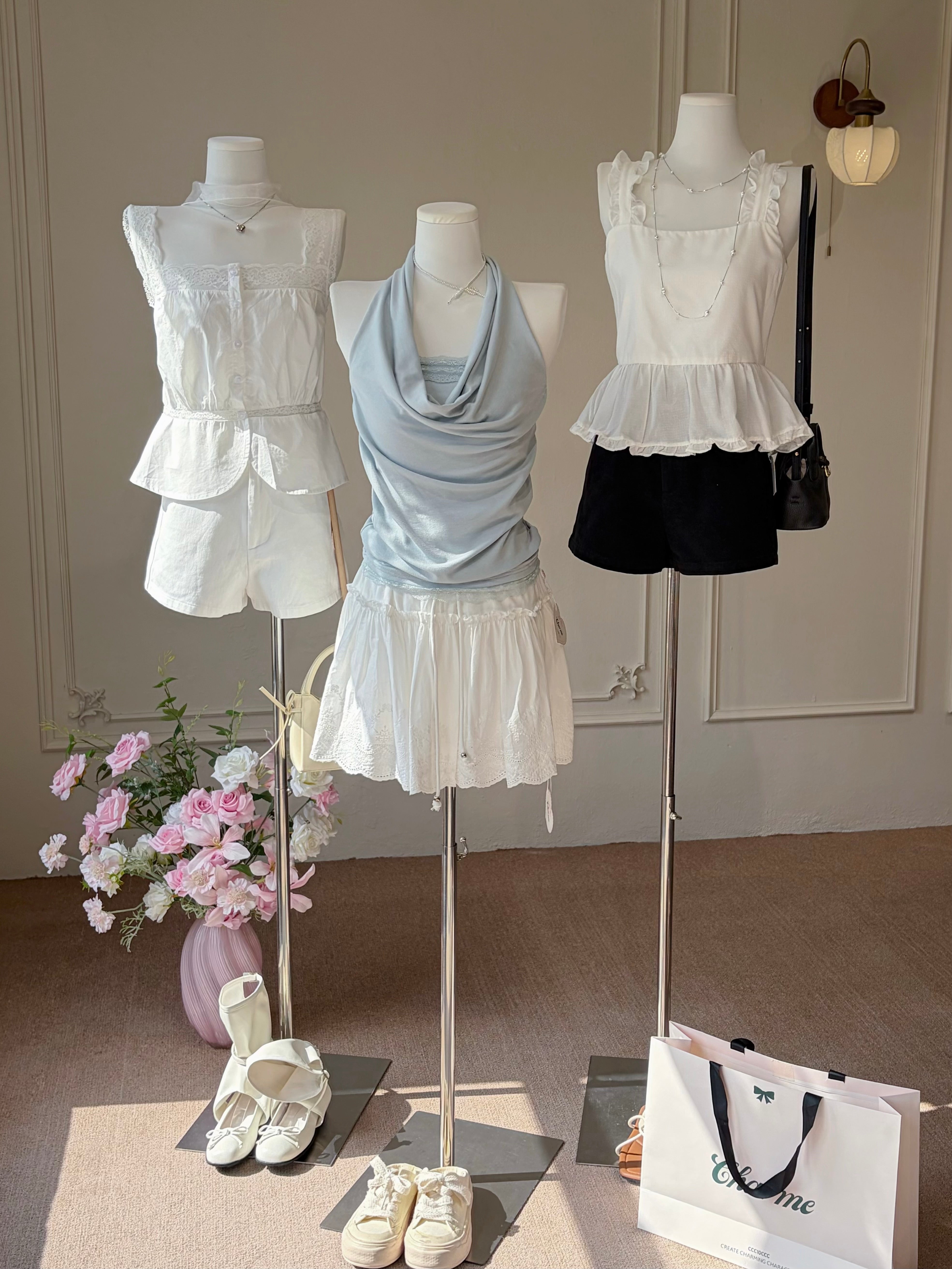 Drape Lace Halter Top