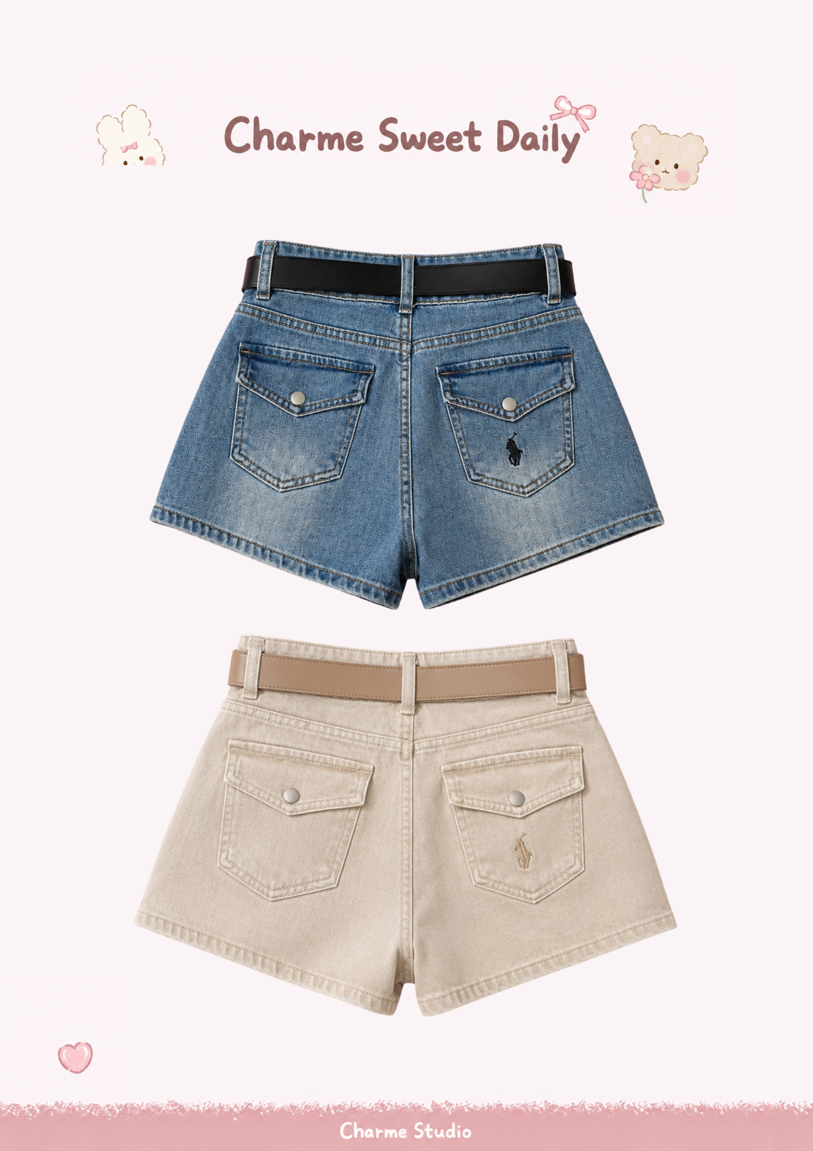 Lyla Denim Skort (w'belt)