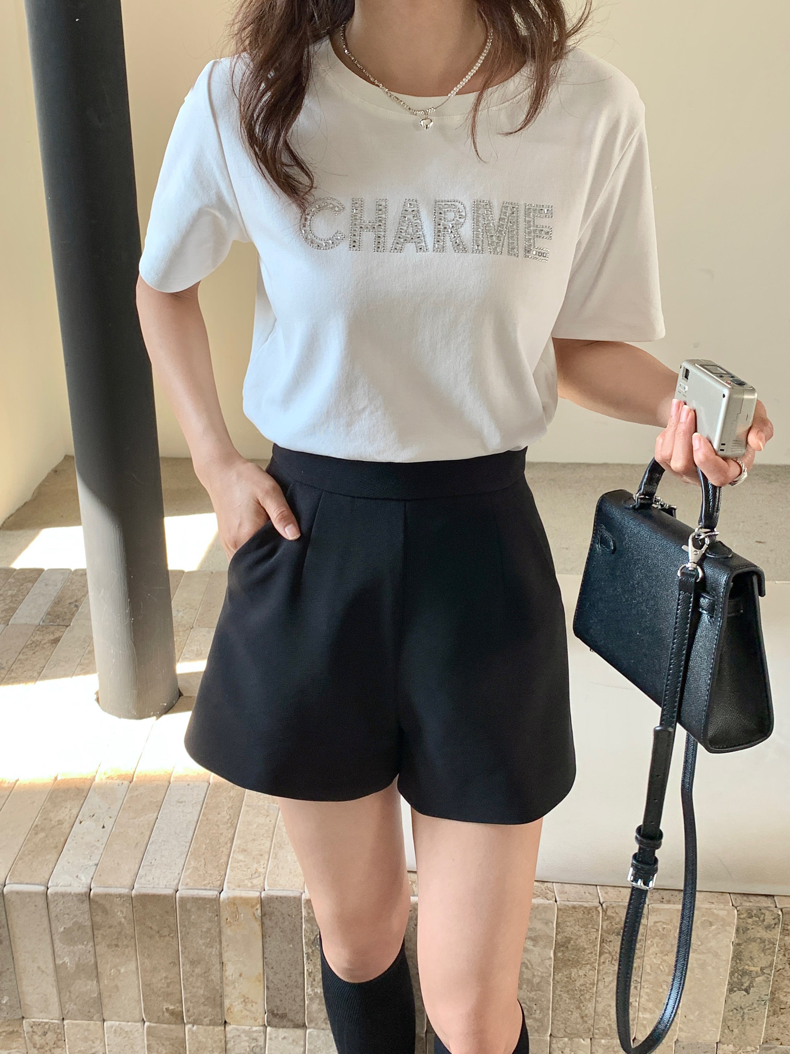 𝐂𝐡𝐚𝐫𝐦𝐞纸片裤 黑