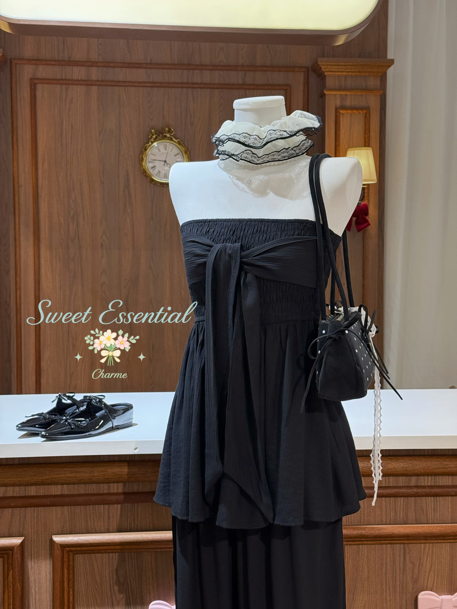 chic black two piece outfit women