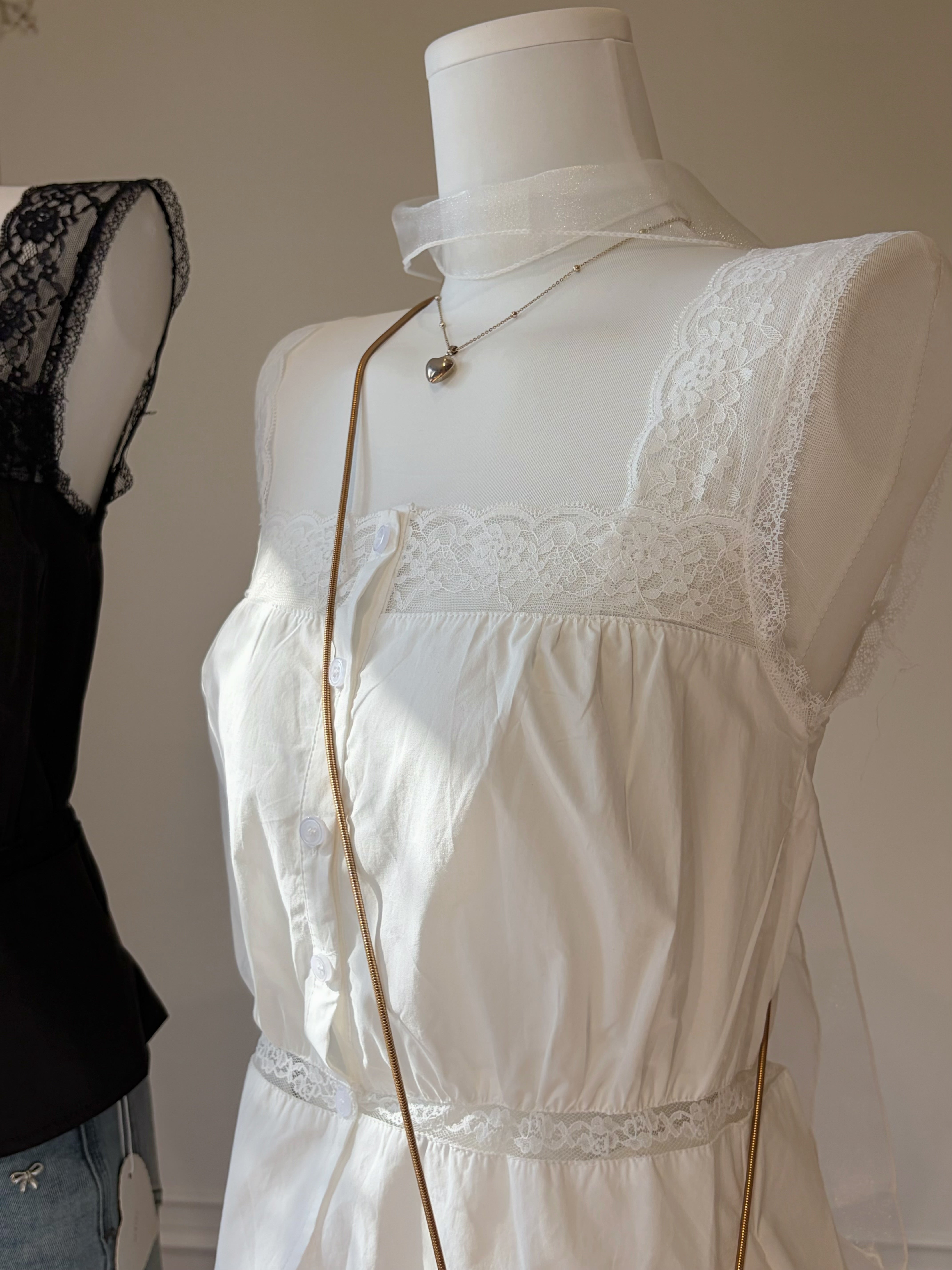 Lace Muse Square Neck Top