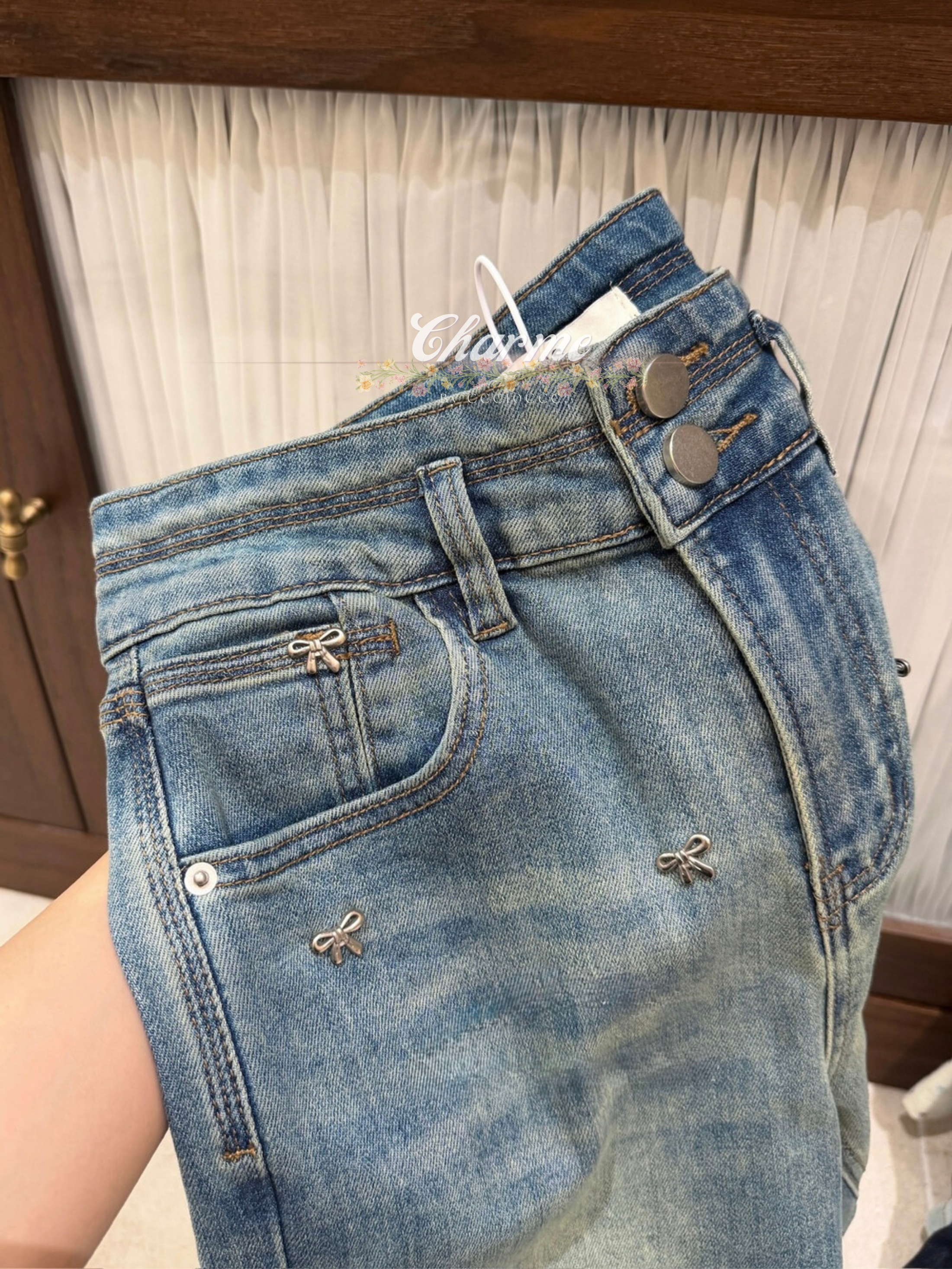 Pitty Bow Jeans Long Pants
