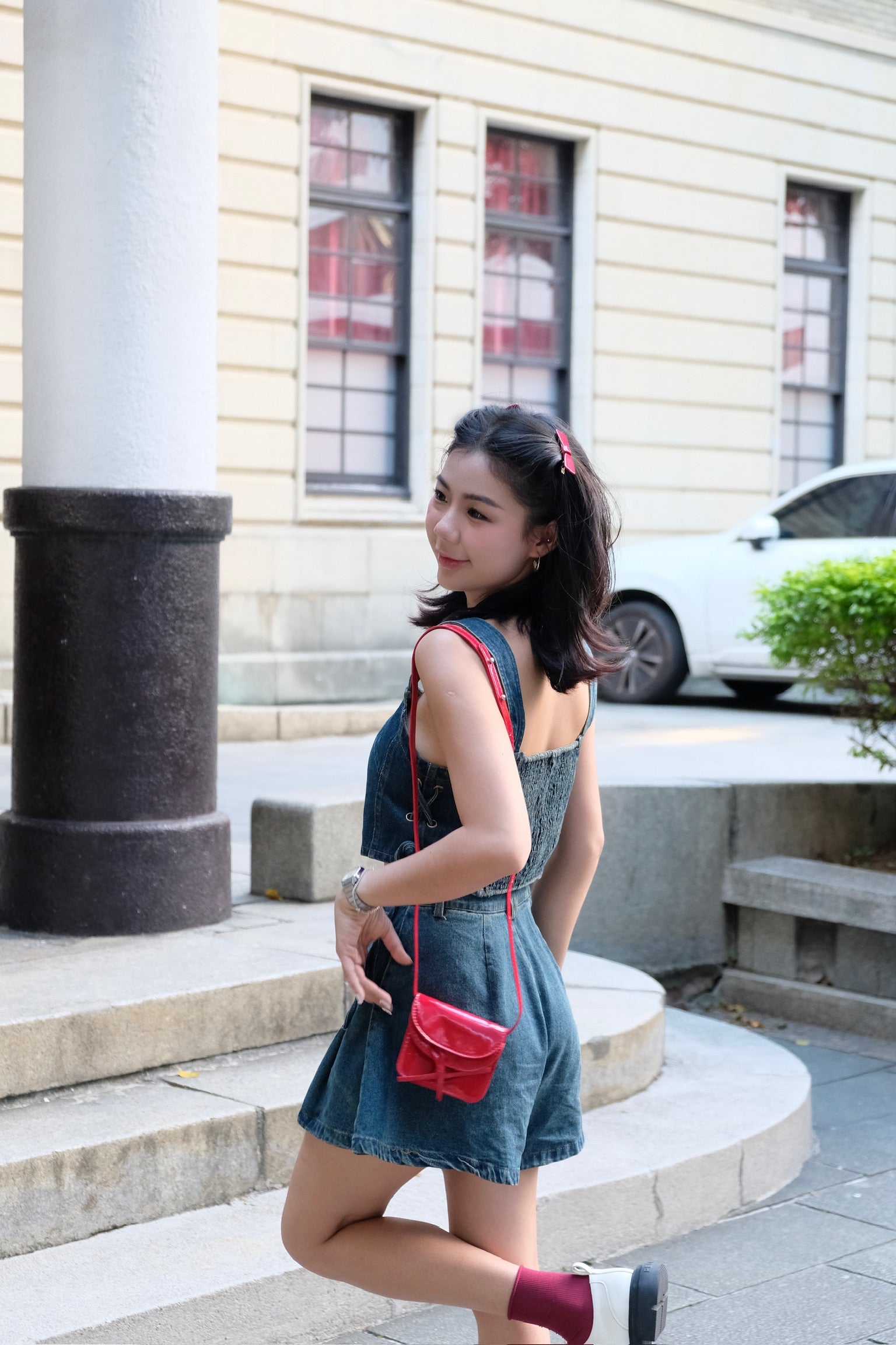 𝘾𝙃𝘼𝙍𝙈𝙀 Scarlet Top（Blue）