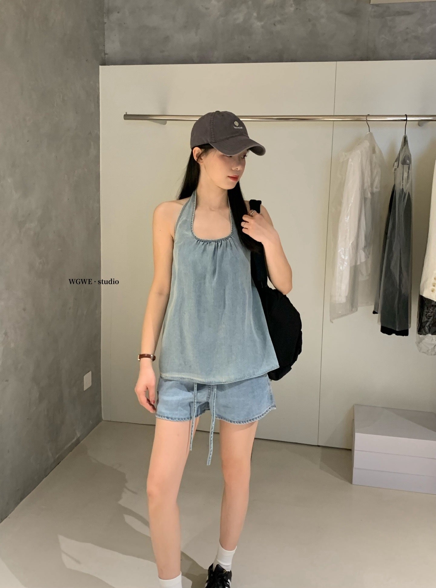 W8318 牛仔两件套 套装