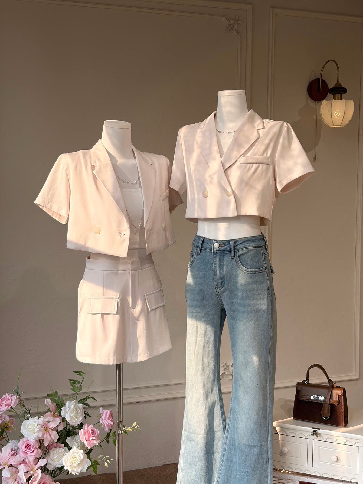 𝘾𝙃𝘼𝙍𝙈𝙀 Sydney Top / Skort（Beige）