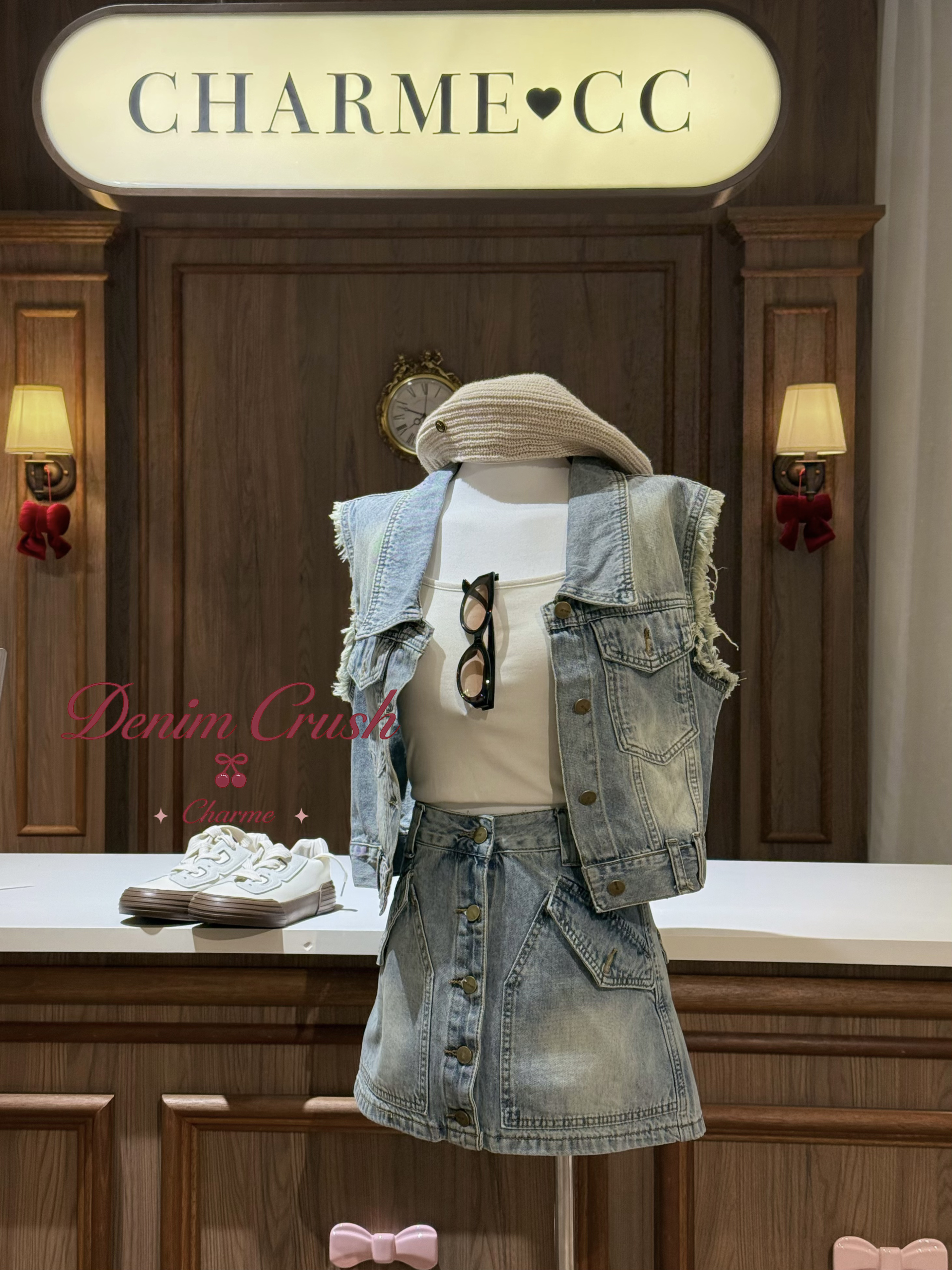 sweet casual denim outfit charme
