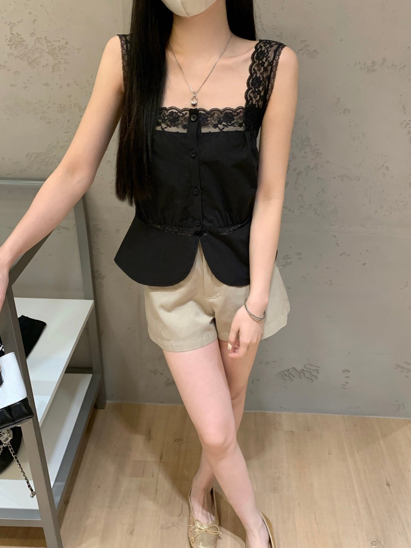 Lace Muse Square Neck Top
