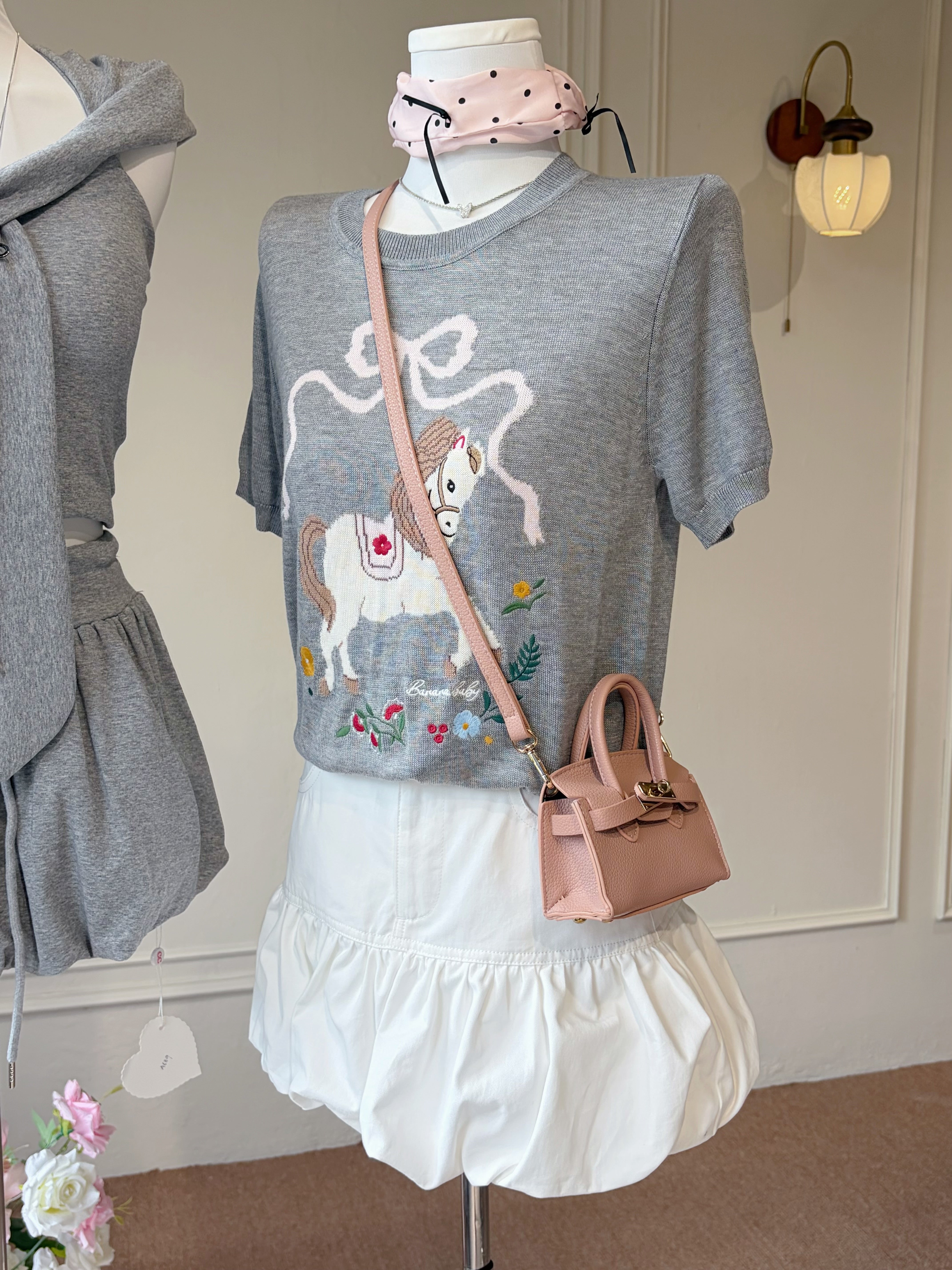 Pony Ribbon Knit Top