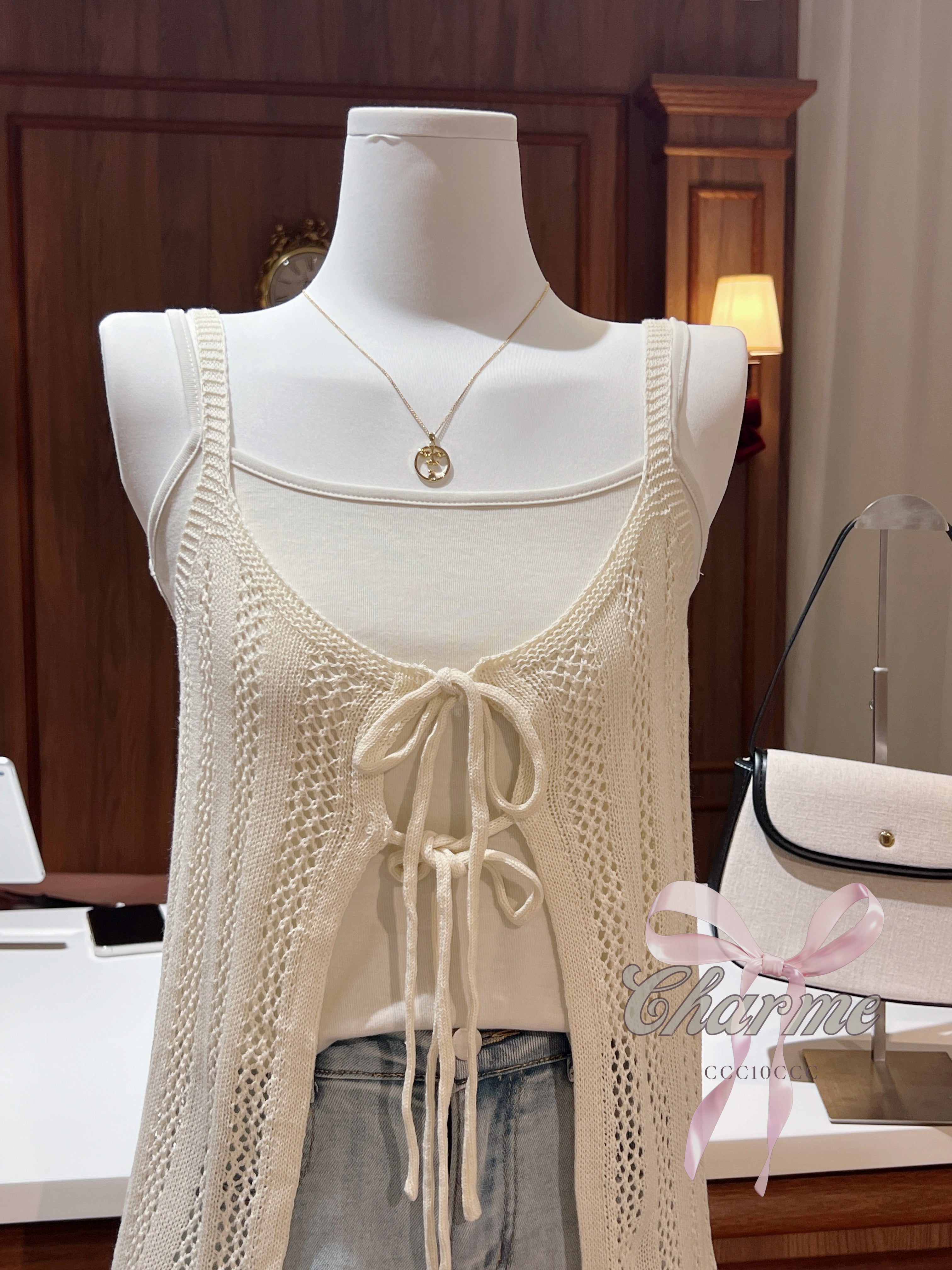 japanese style crochet vest outfit