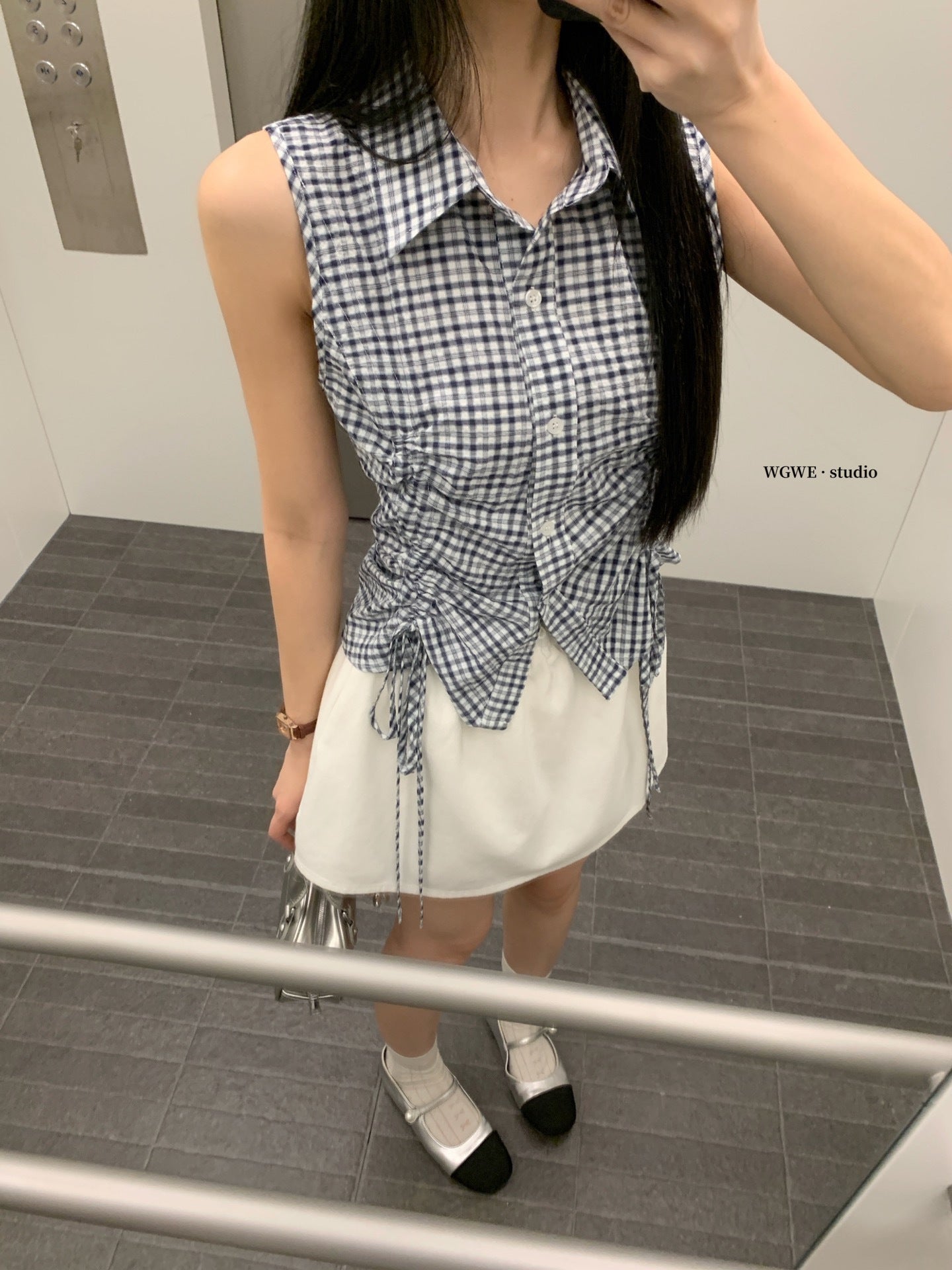 W8856 学院风翻领上衣