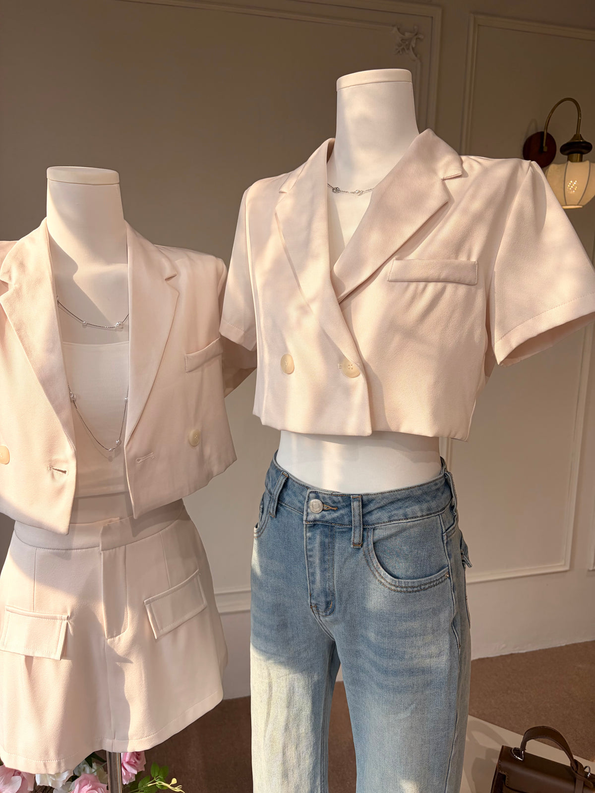 𝘾𝙃𝘼𝙍𝙈𝙀 Sydney Top / Skort（Beige）