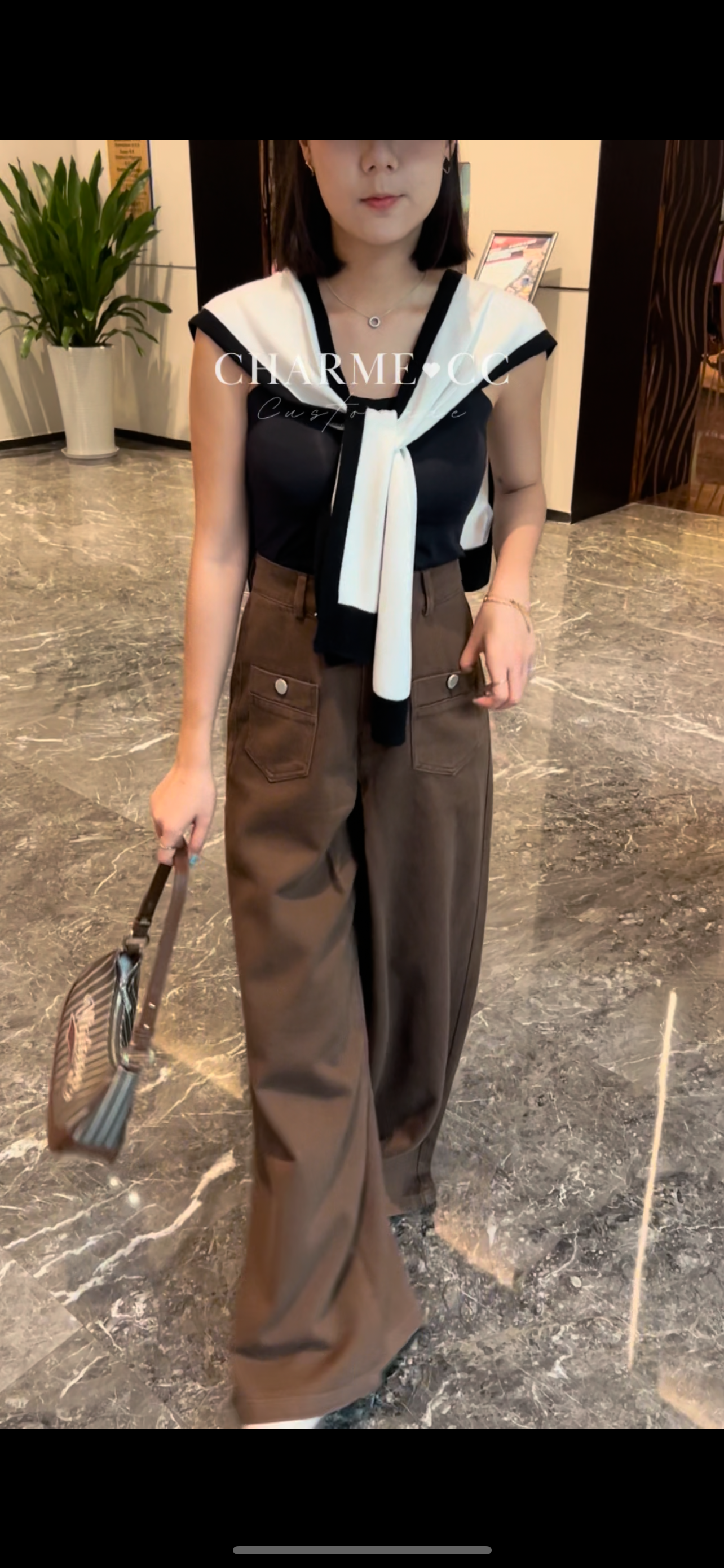 𝘾𝙃𝘼𝙍𝙈𝙀 Simone Pants（Brown）