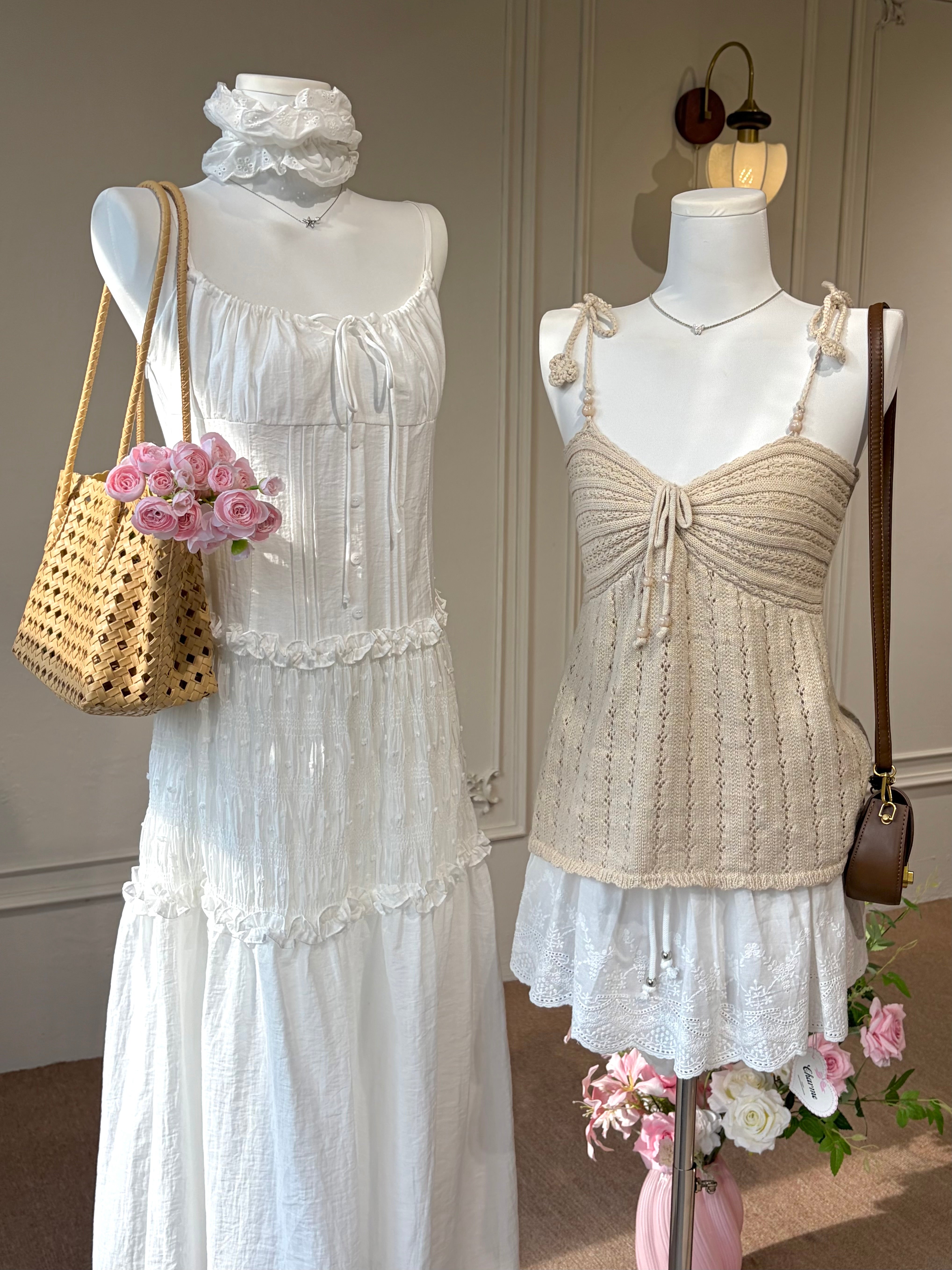 LACE HALTER TOP