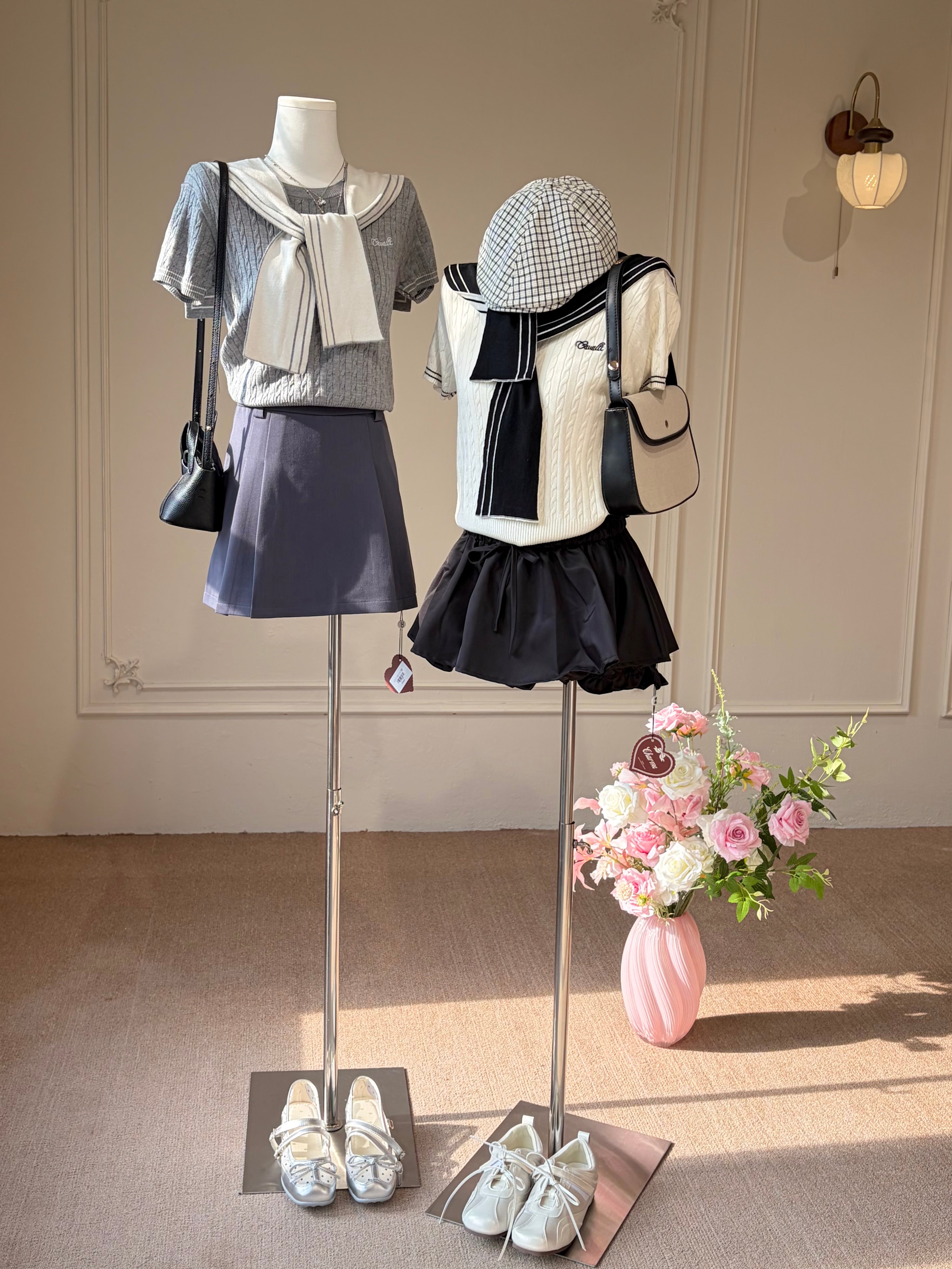 SAILOR SCARF KNIT TOP