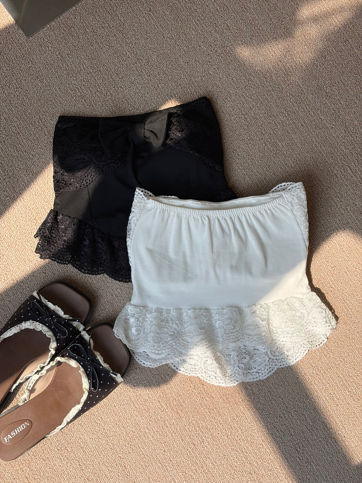 Luna Lace Ribbon Top (Padded)