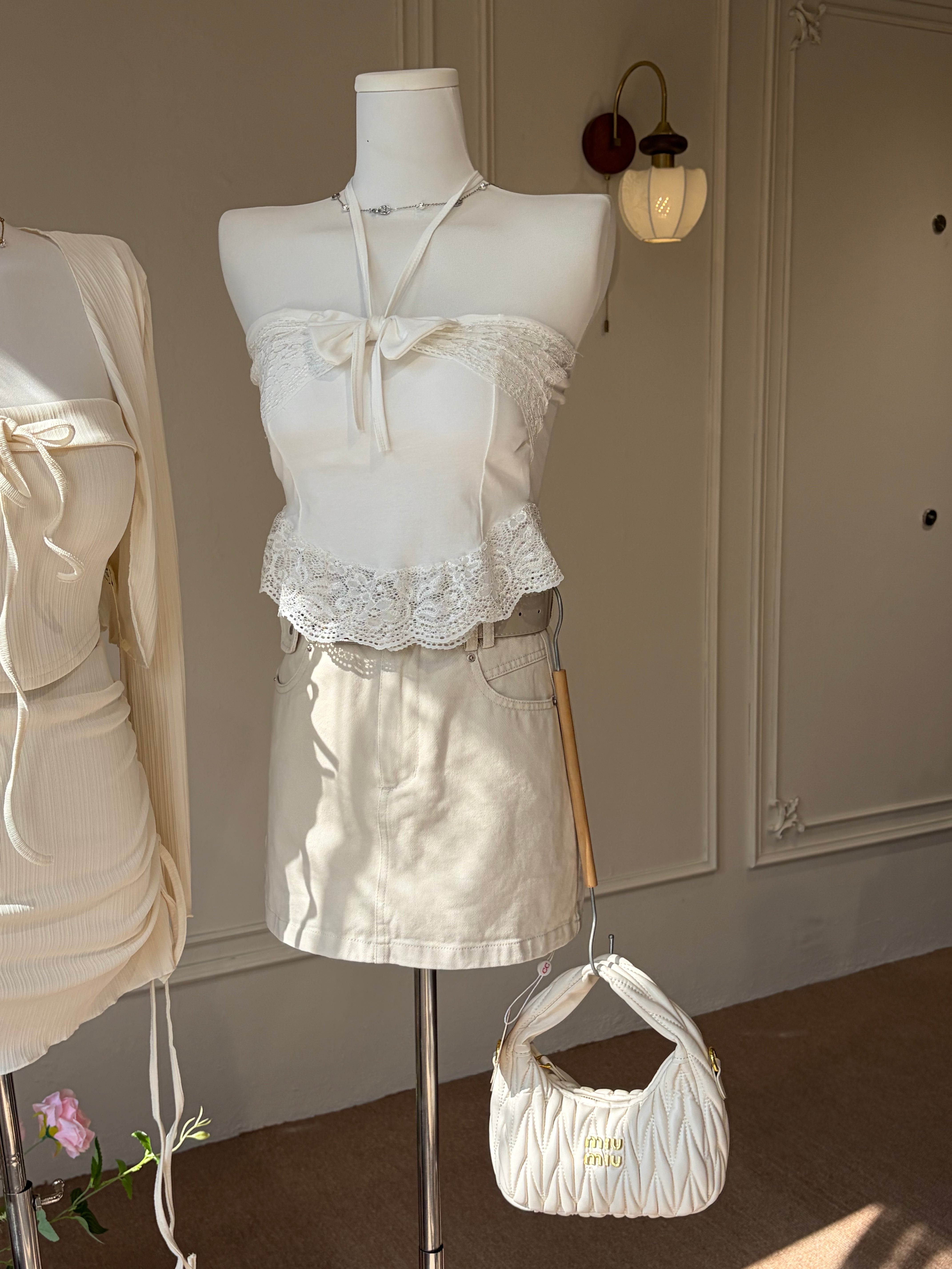 Belle’s Denim Mini Skirt (with Belt)