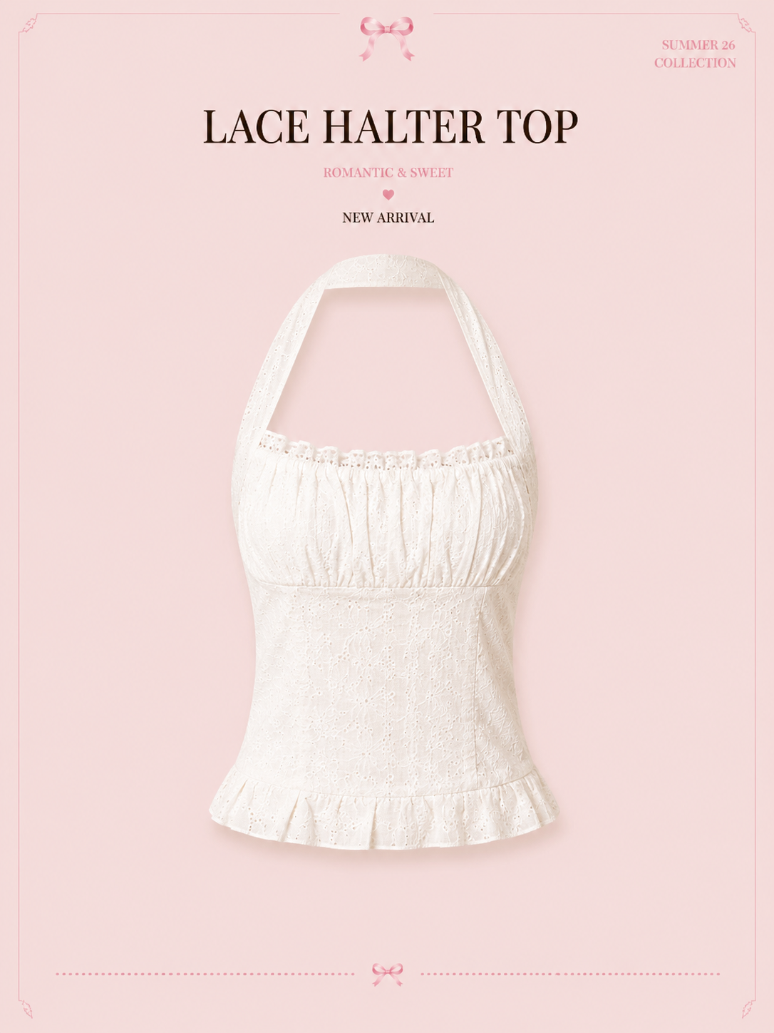 LACE HALTER TOP