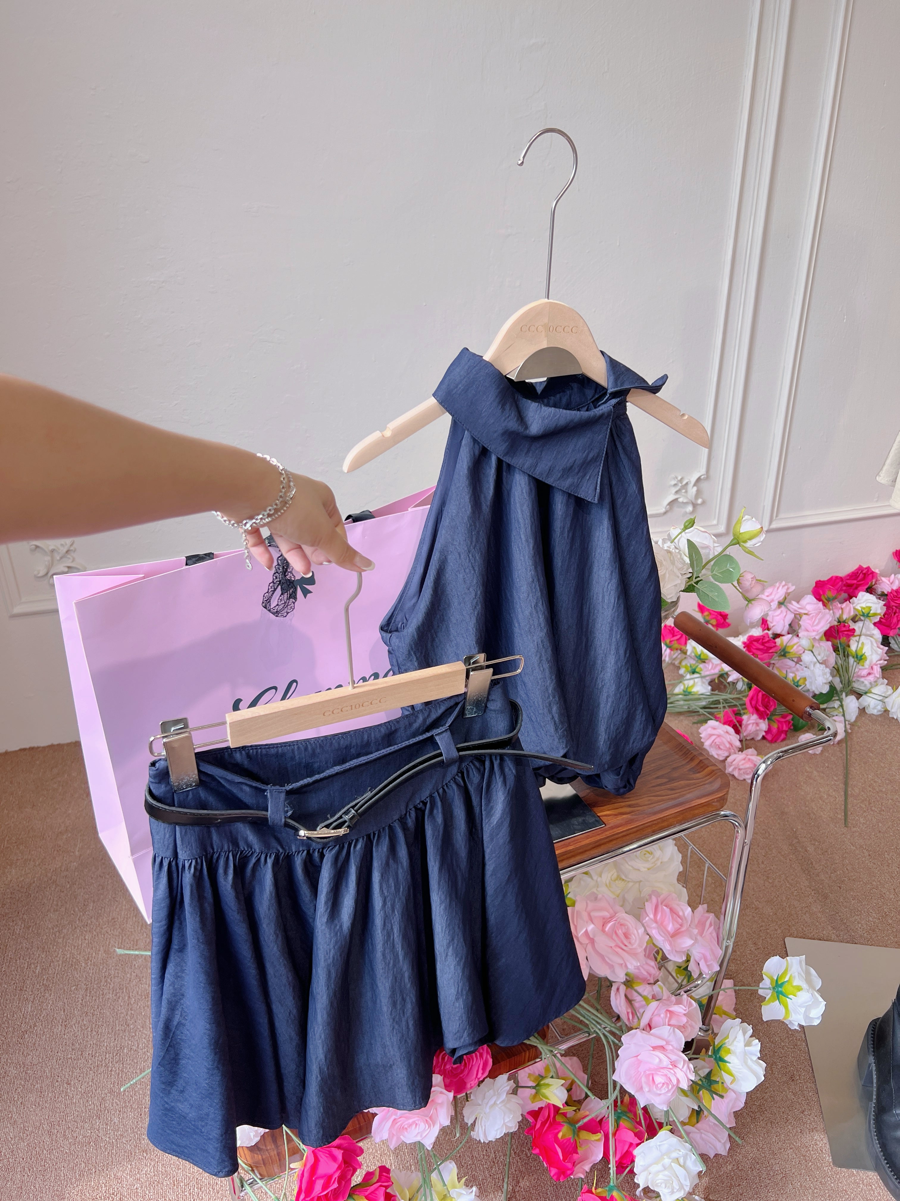Mira Set【3件套上衣+裙子+腰带】