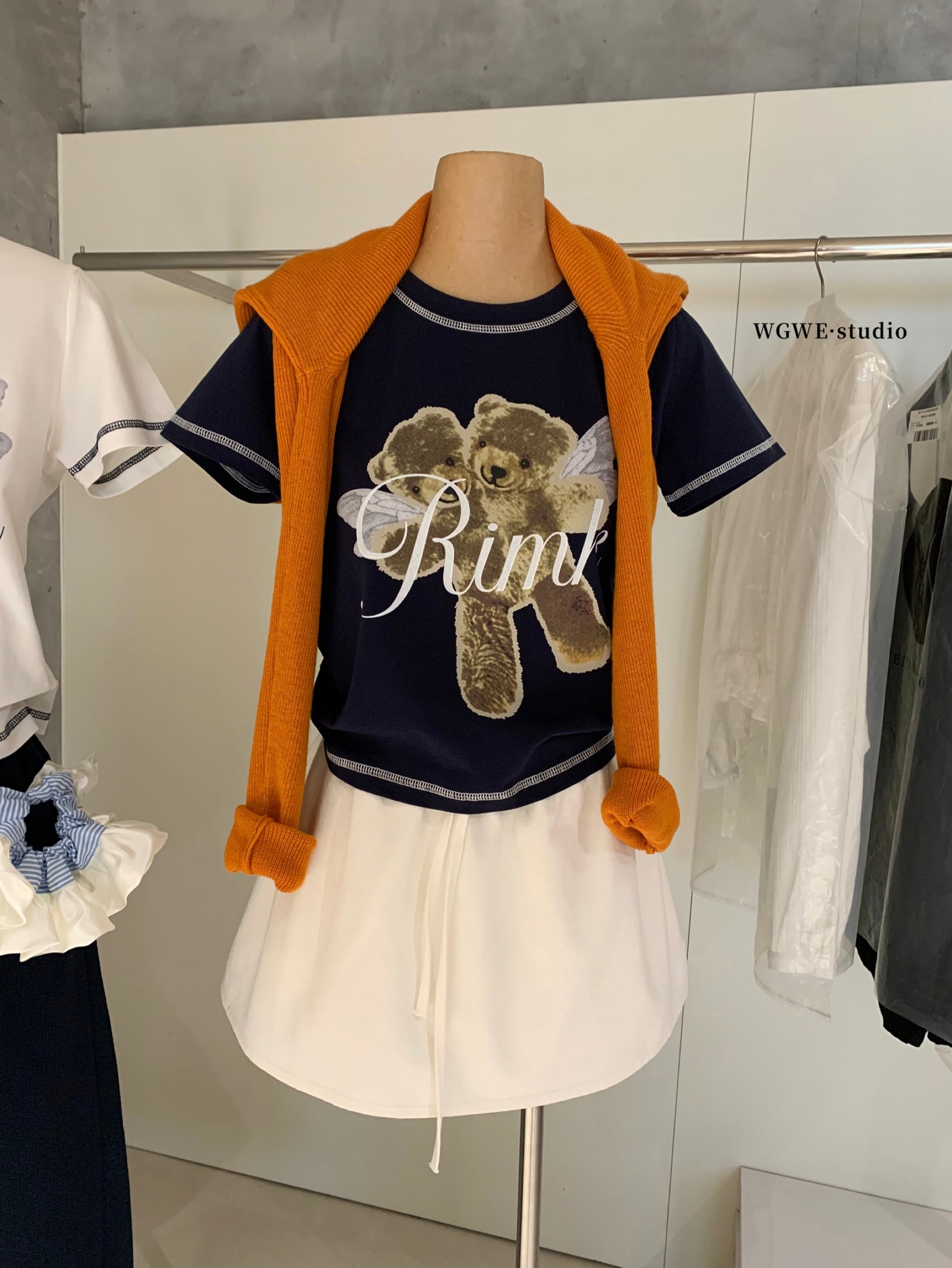 W8670 泰迪熊Baby Tee