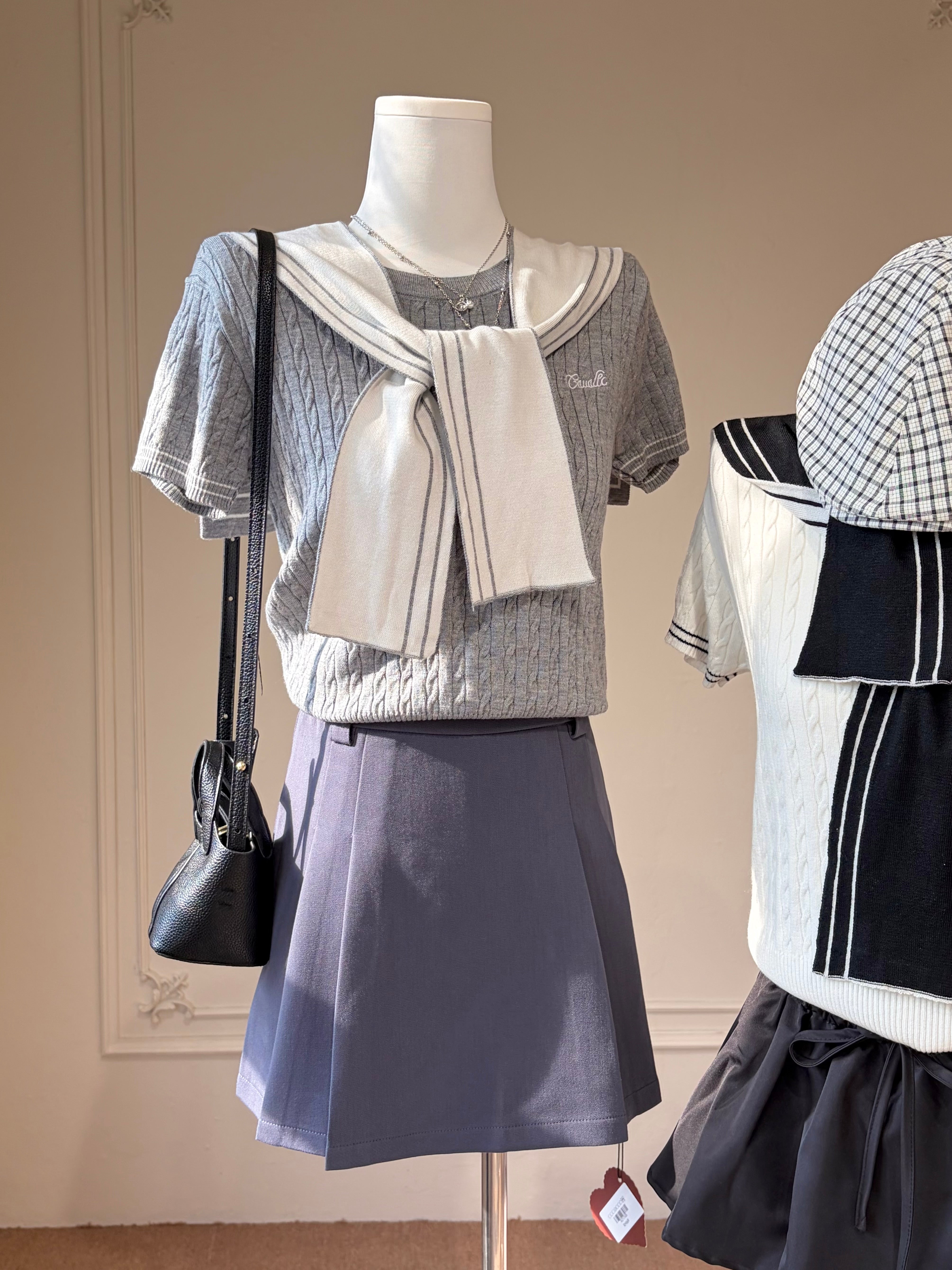 SAILOR SCARF KNIT TOP