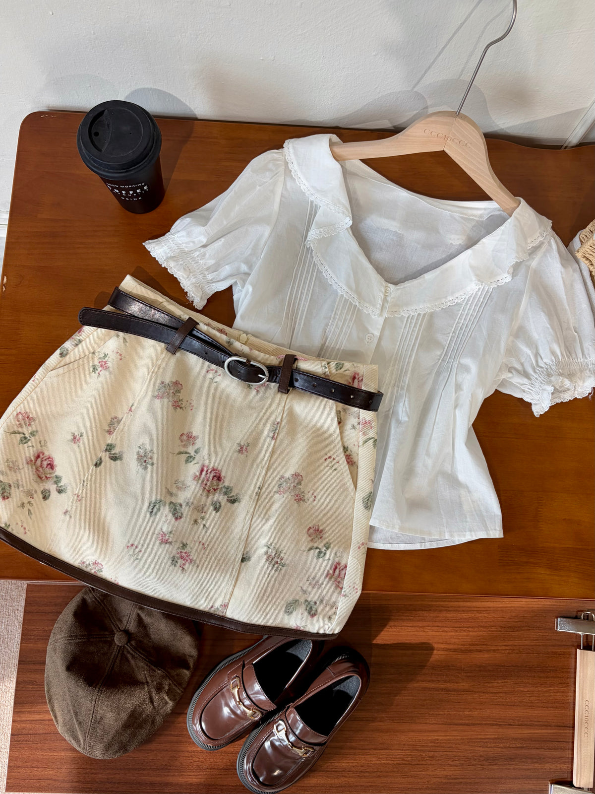 Elise Ruffle Collar Blouse