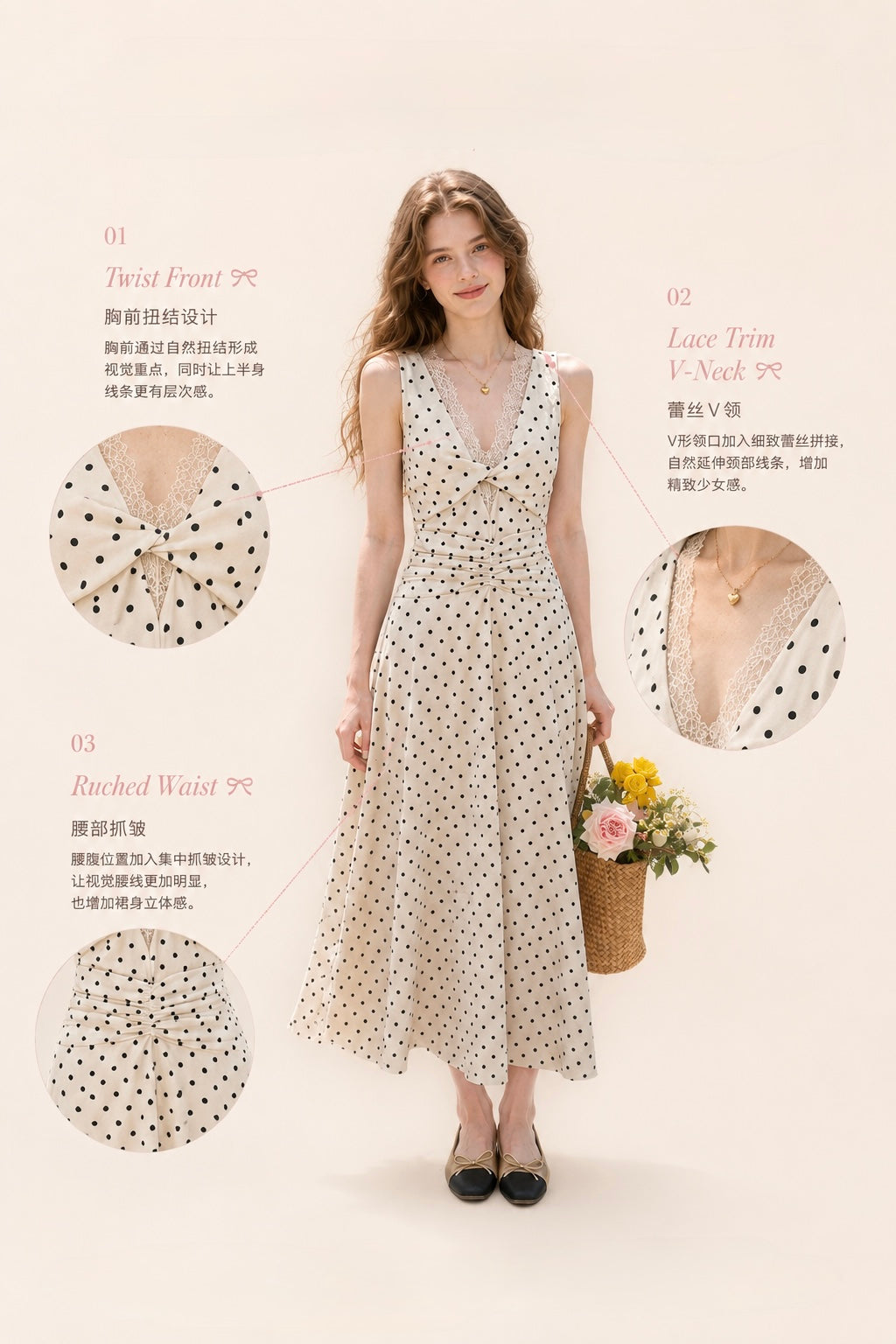 Amelie Polka Dress