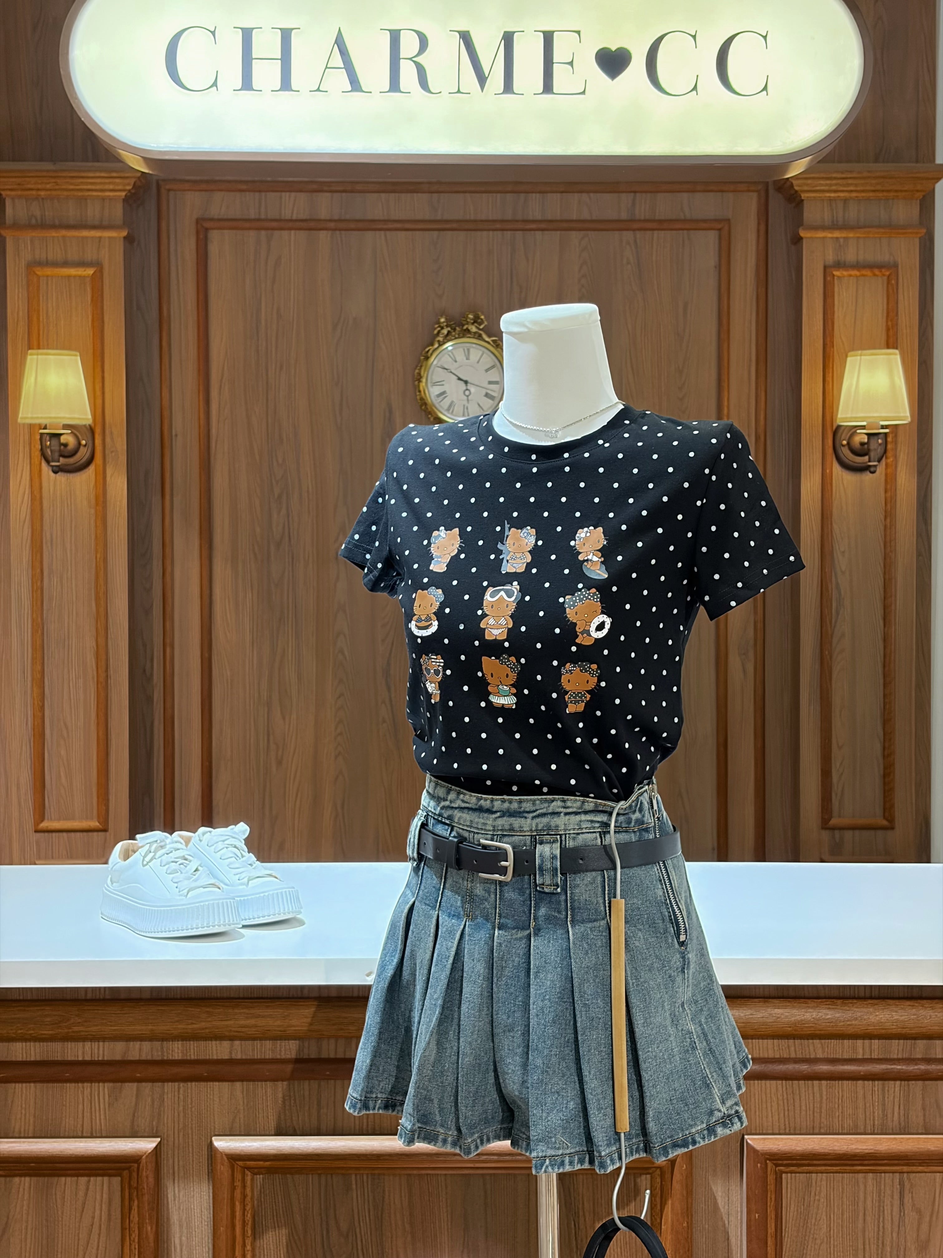 Polka Kitty Tee