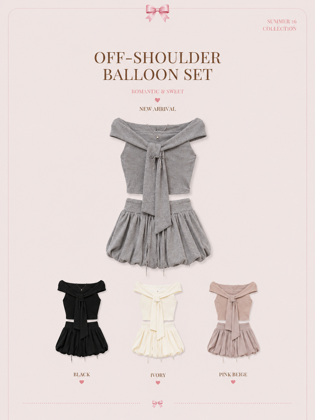 Ally Off-Shoulder Balloon Set