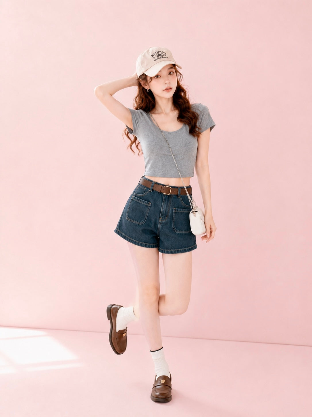 Muse Pocket Denim Shorts (with belt)