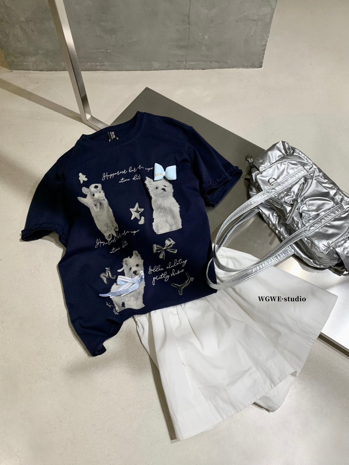 W8713 立体蝴蝶结小可爱OverT