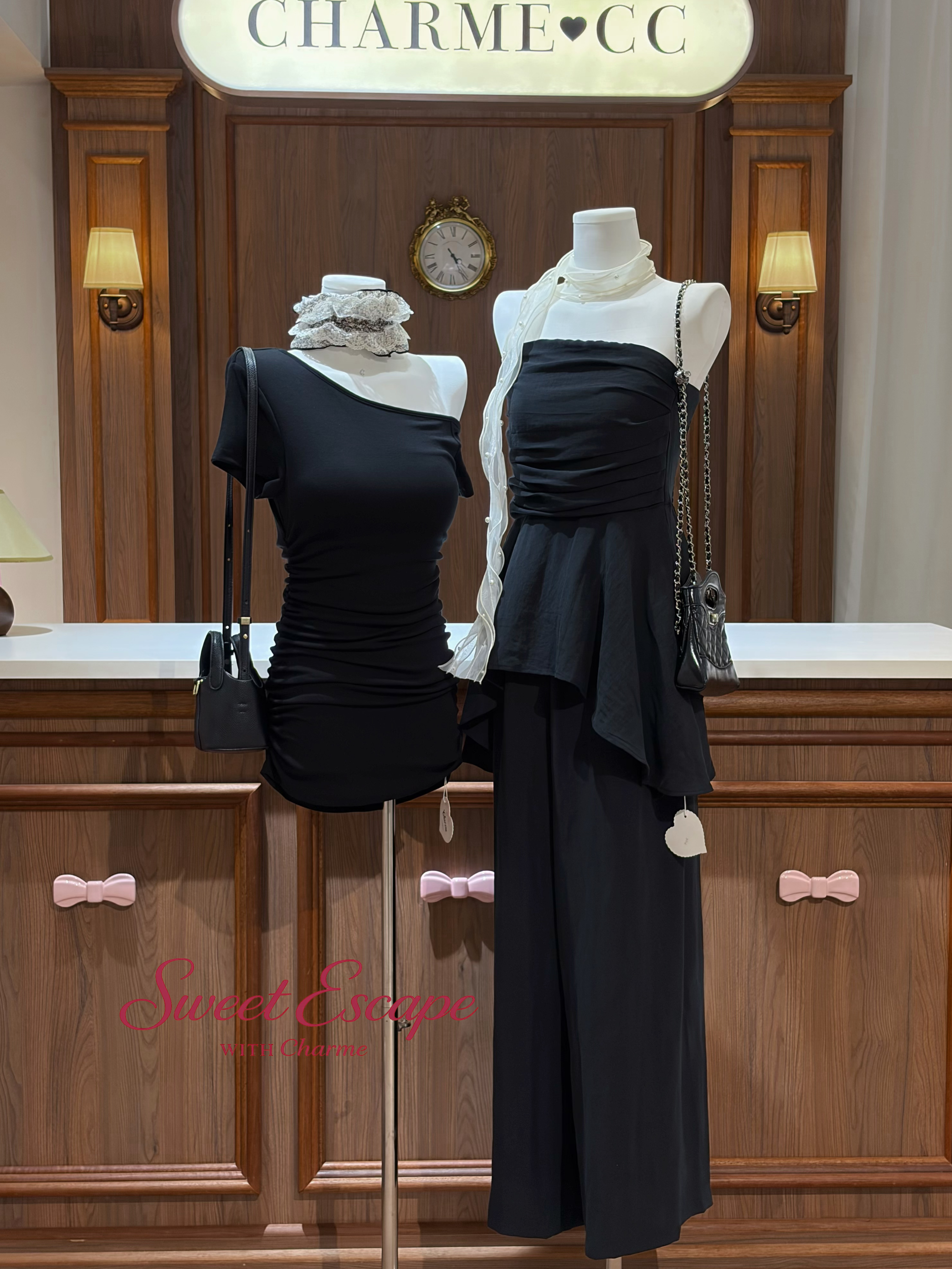 Noir Mini Dress (Padded)