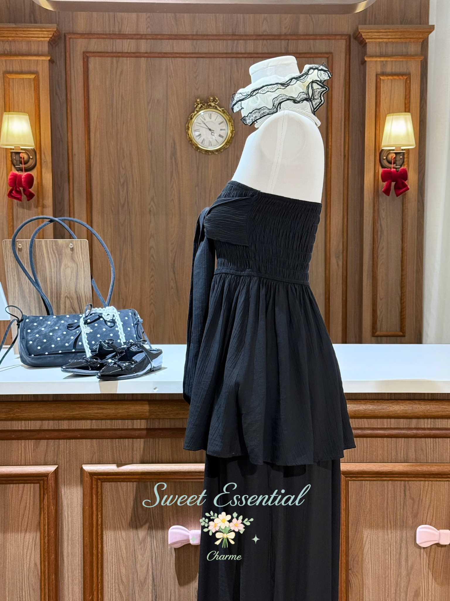chic black two piece outfit women